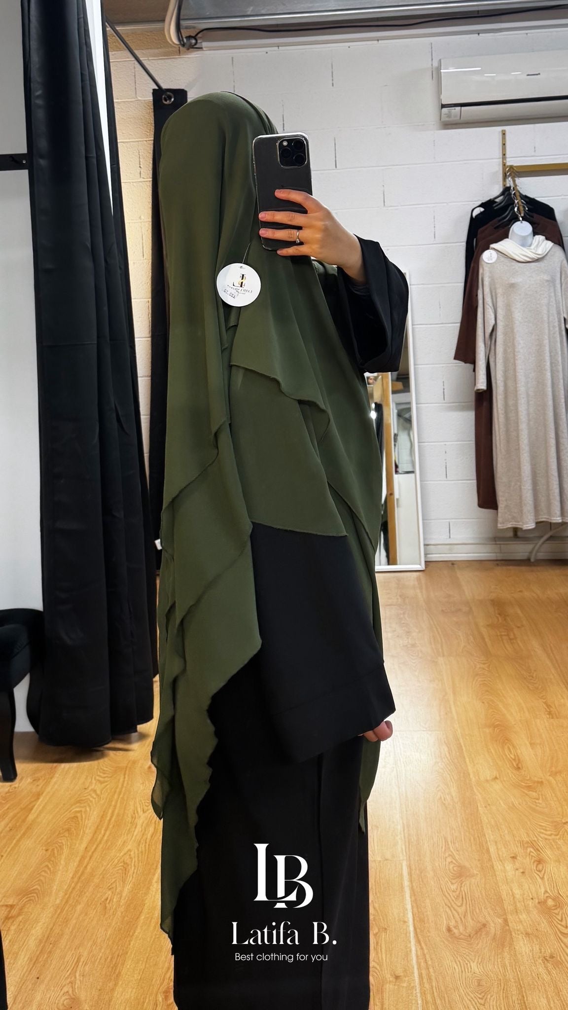 Khimar mousseline 3 voiles