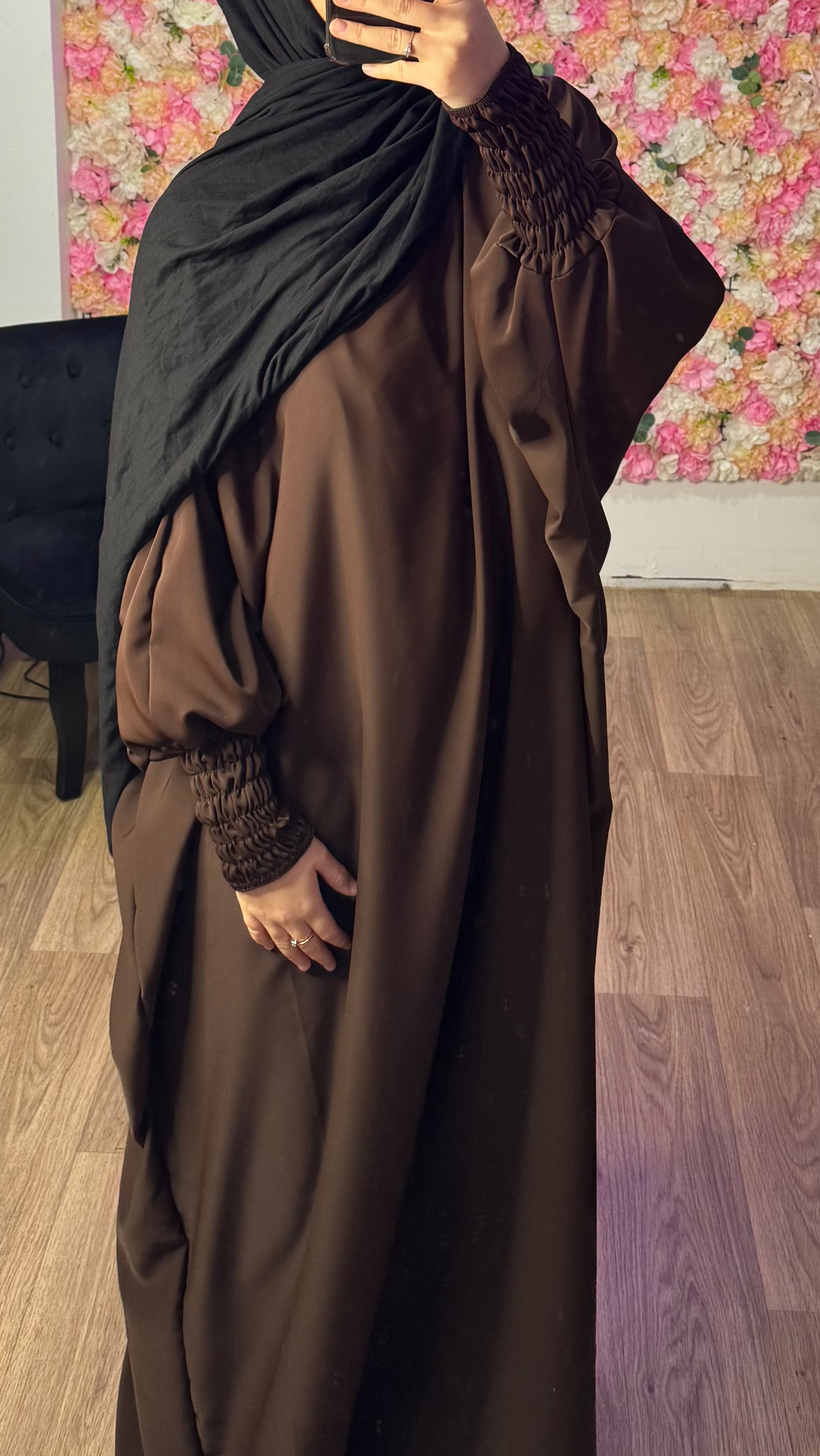 Abaya papillon manche élastique