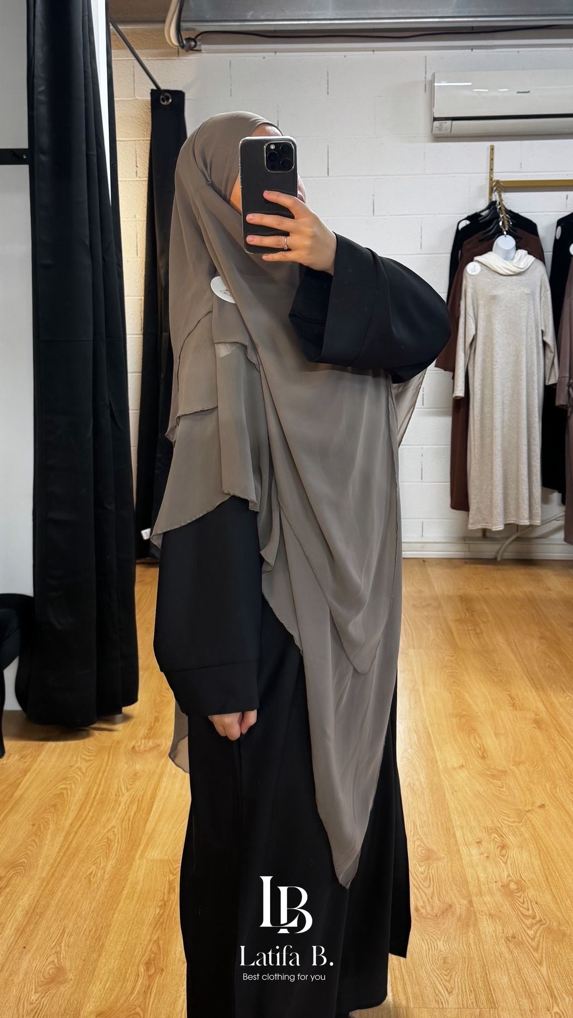 Khimar mousseline 3 voiles