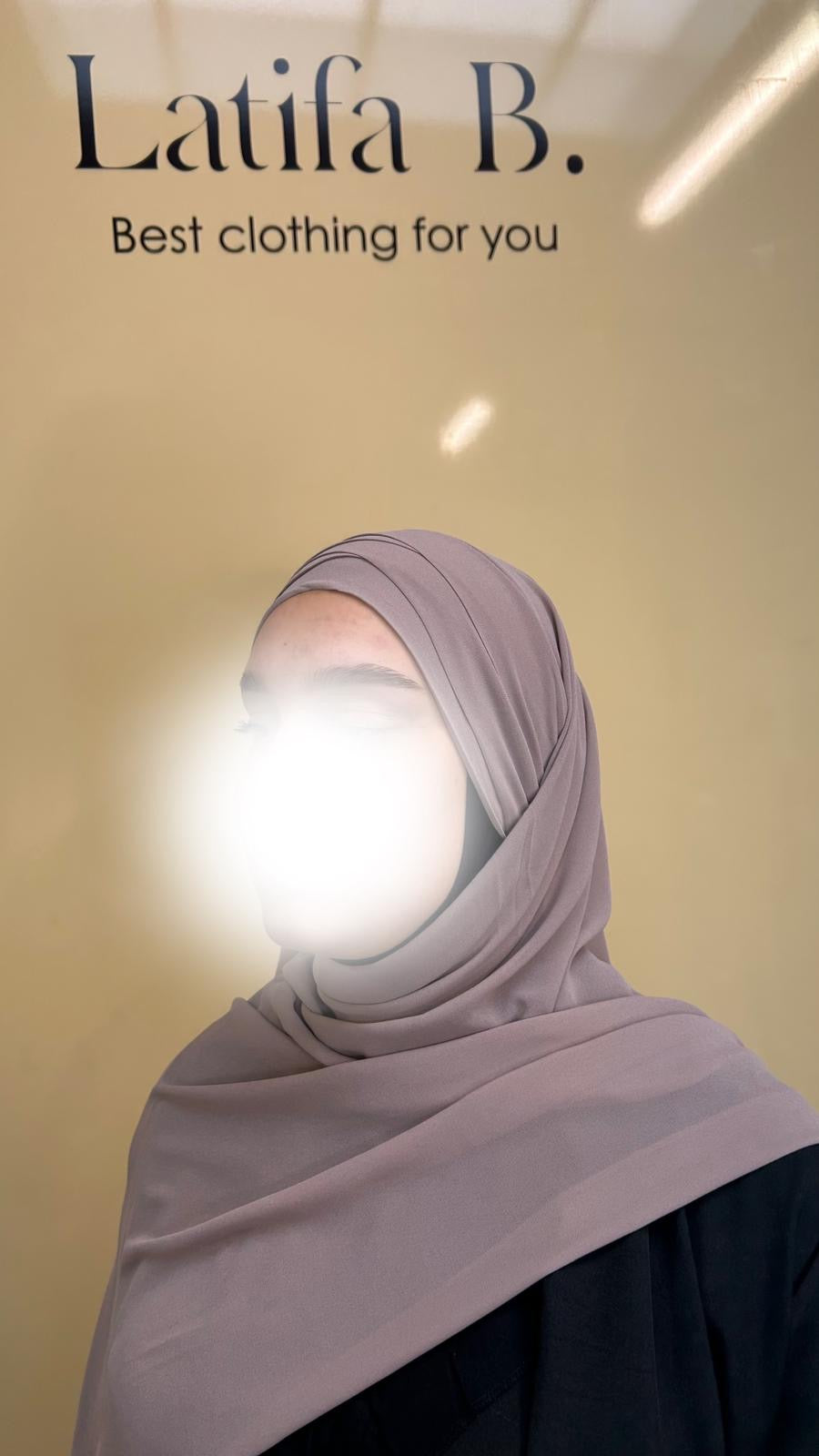 Hijab mousseline prêt à enfiler
