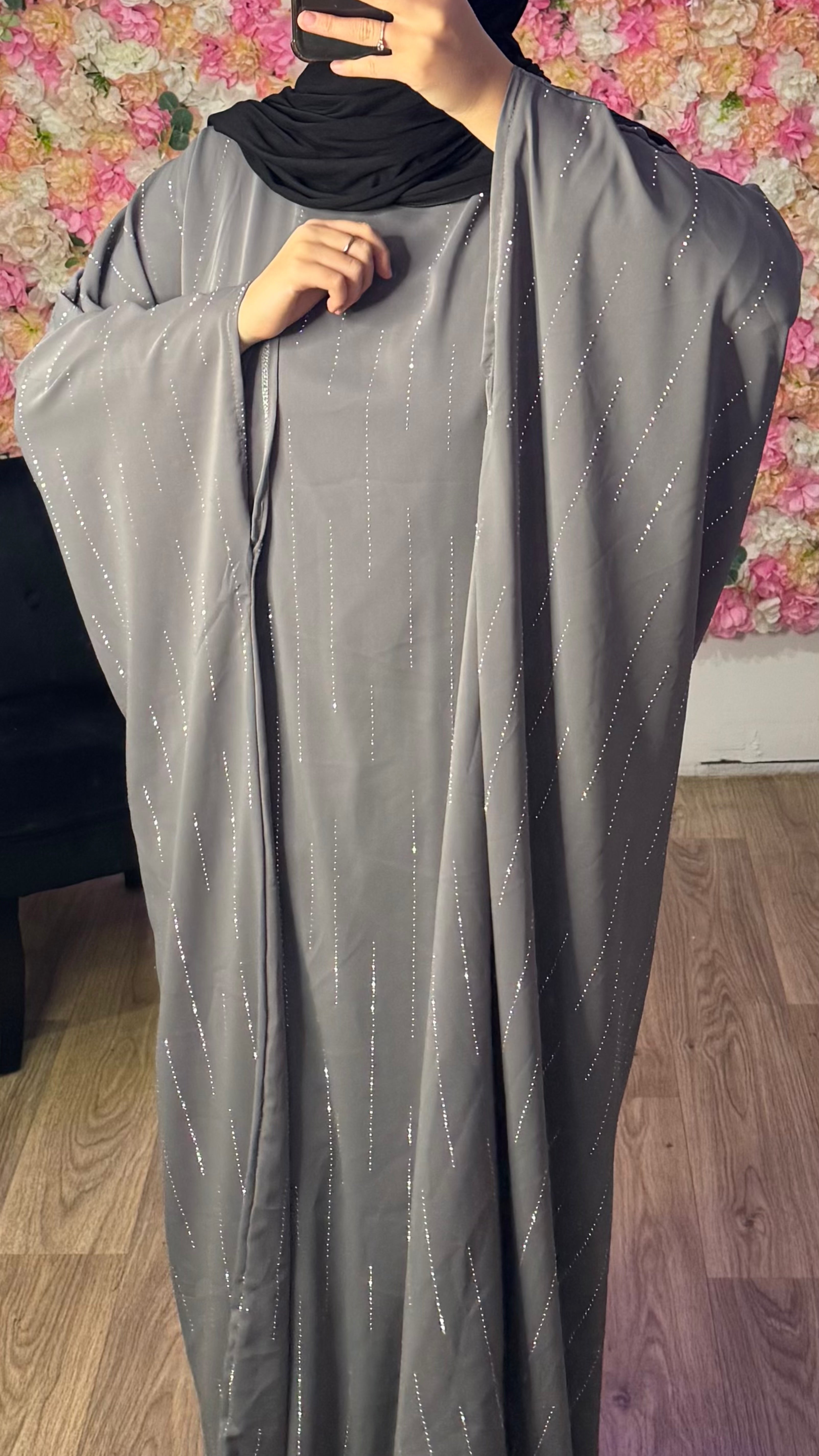 Abaya strass à nouer