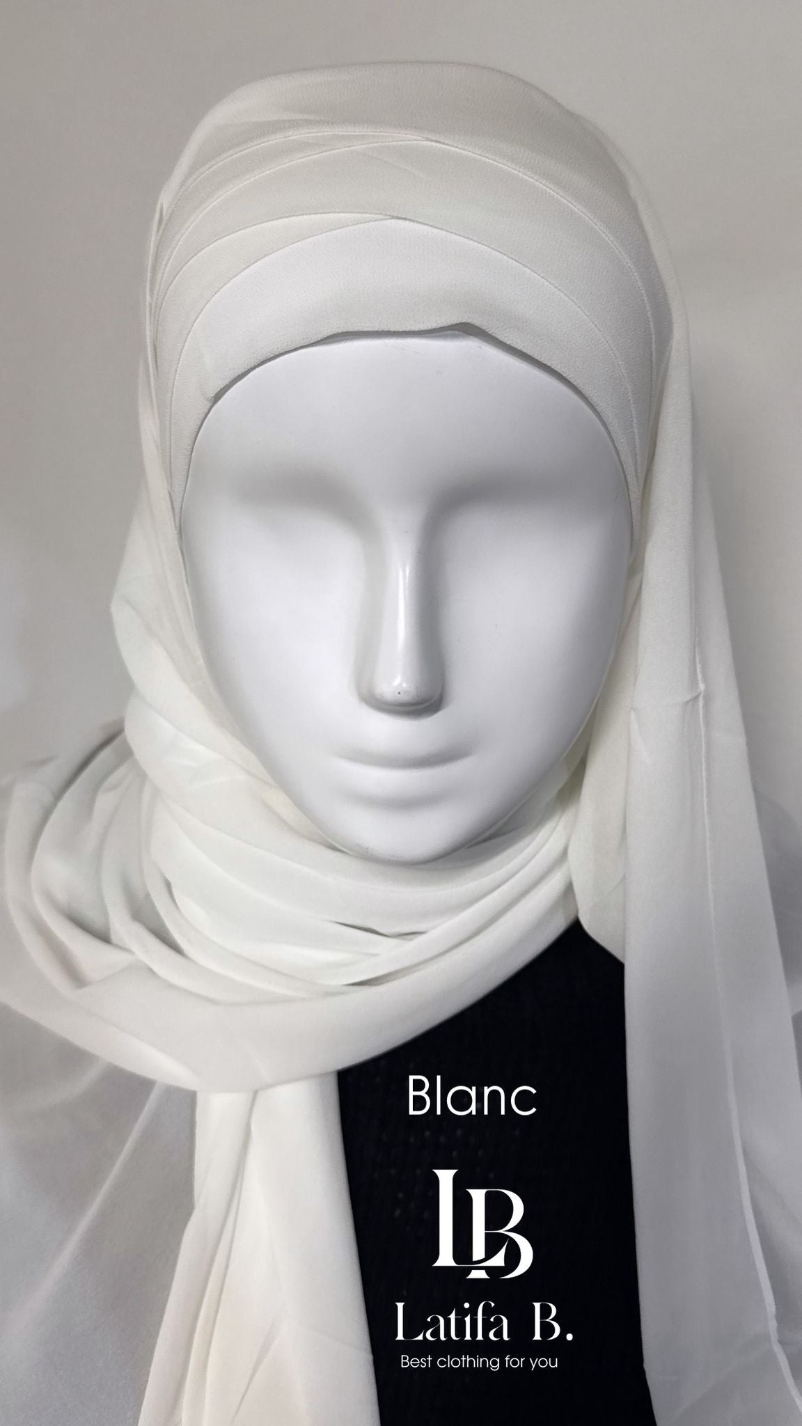 Hijab mousseline prêt à enfiler