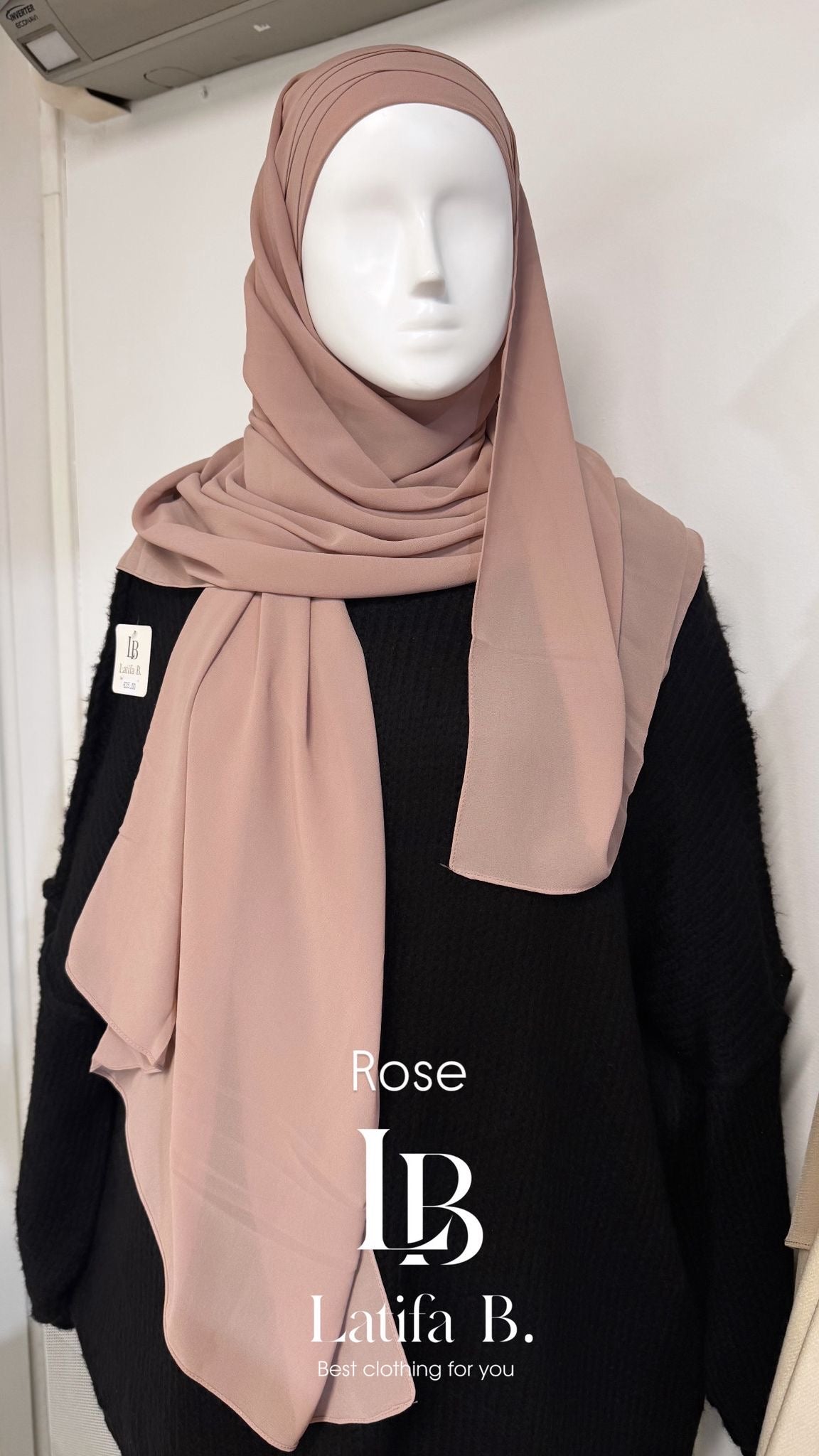 Hijab mousseline prêt à enfiler