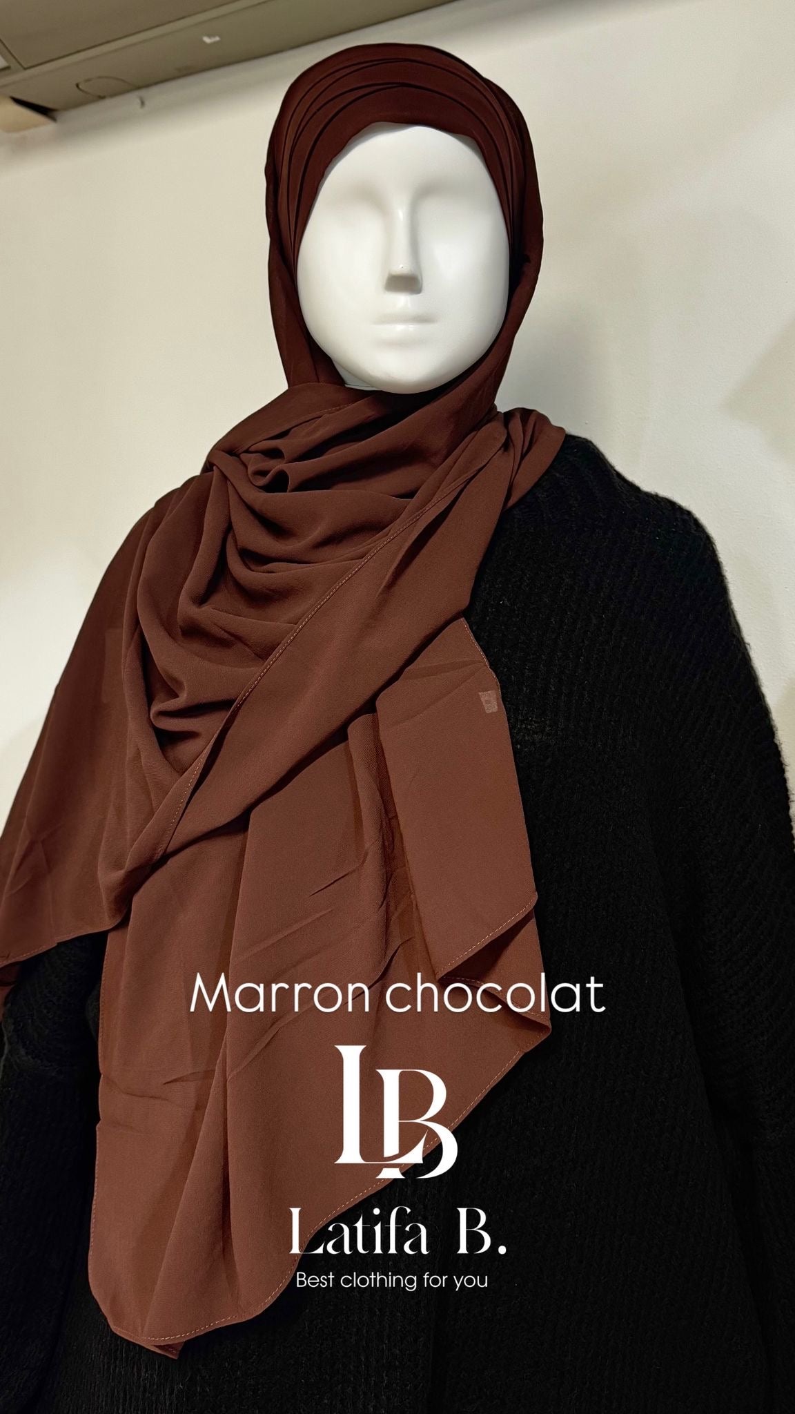 Hijab mousseline prêt à enfiler