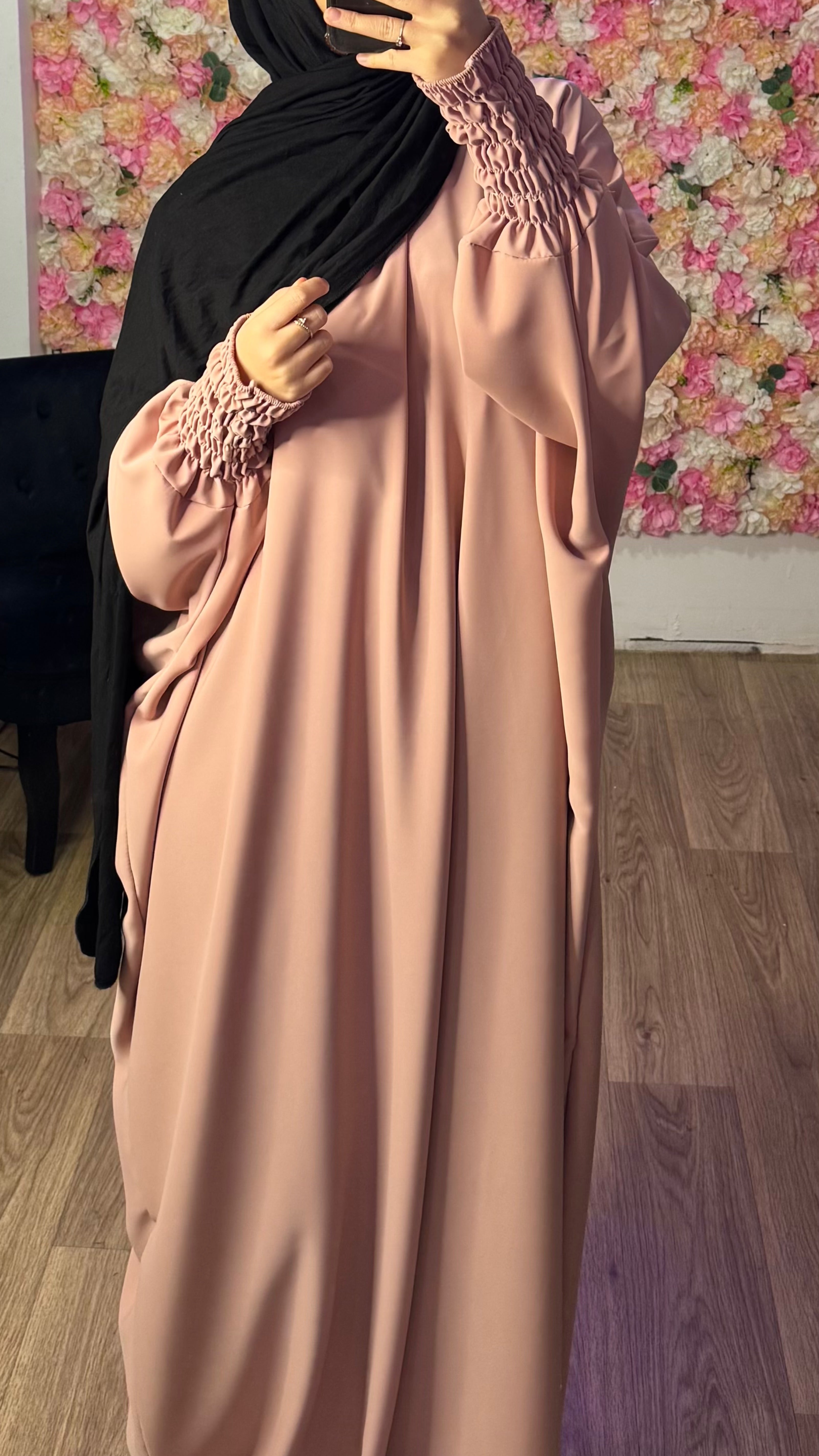 Abaya papillon manche élastique