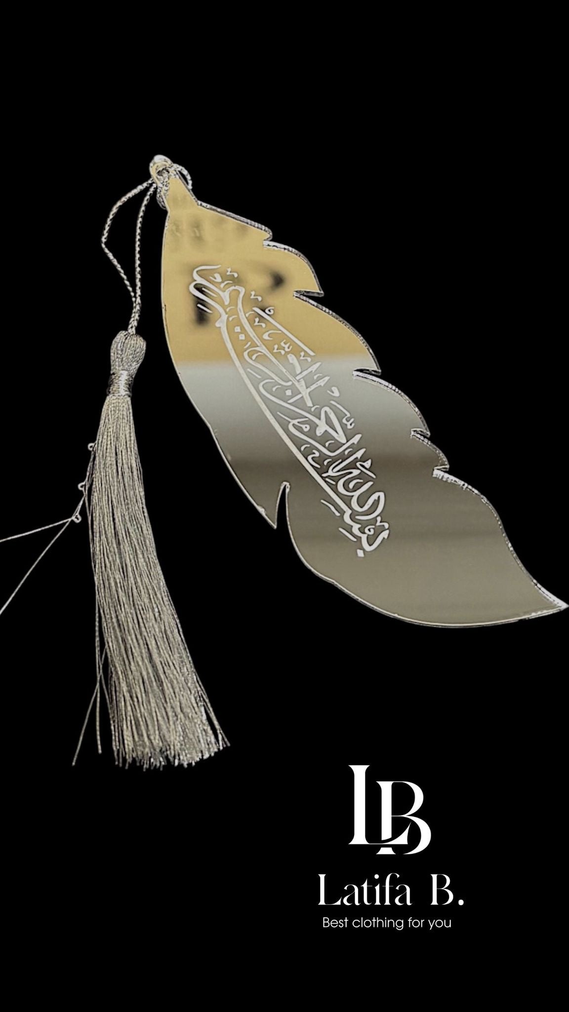 Marque plume argenté