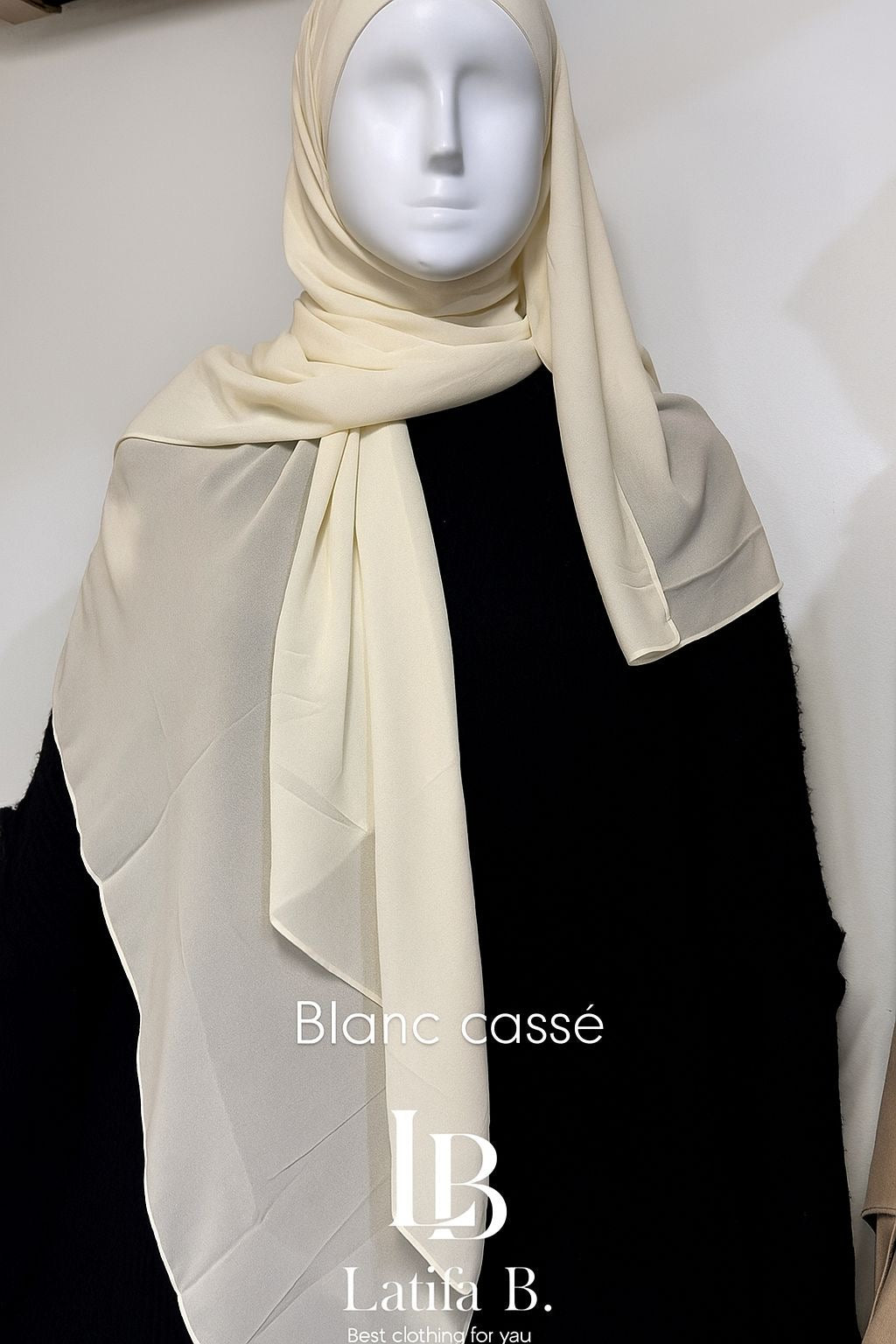 Hijab mousseline prêt à enfiler
