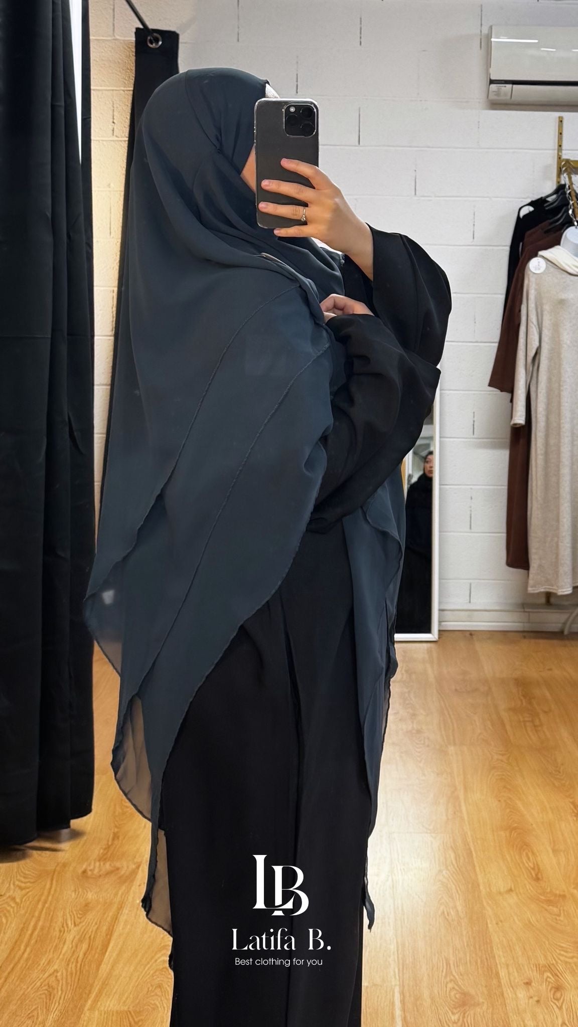 Khimar mousseline 3 voiles