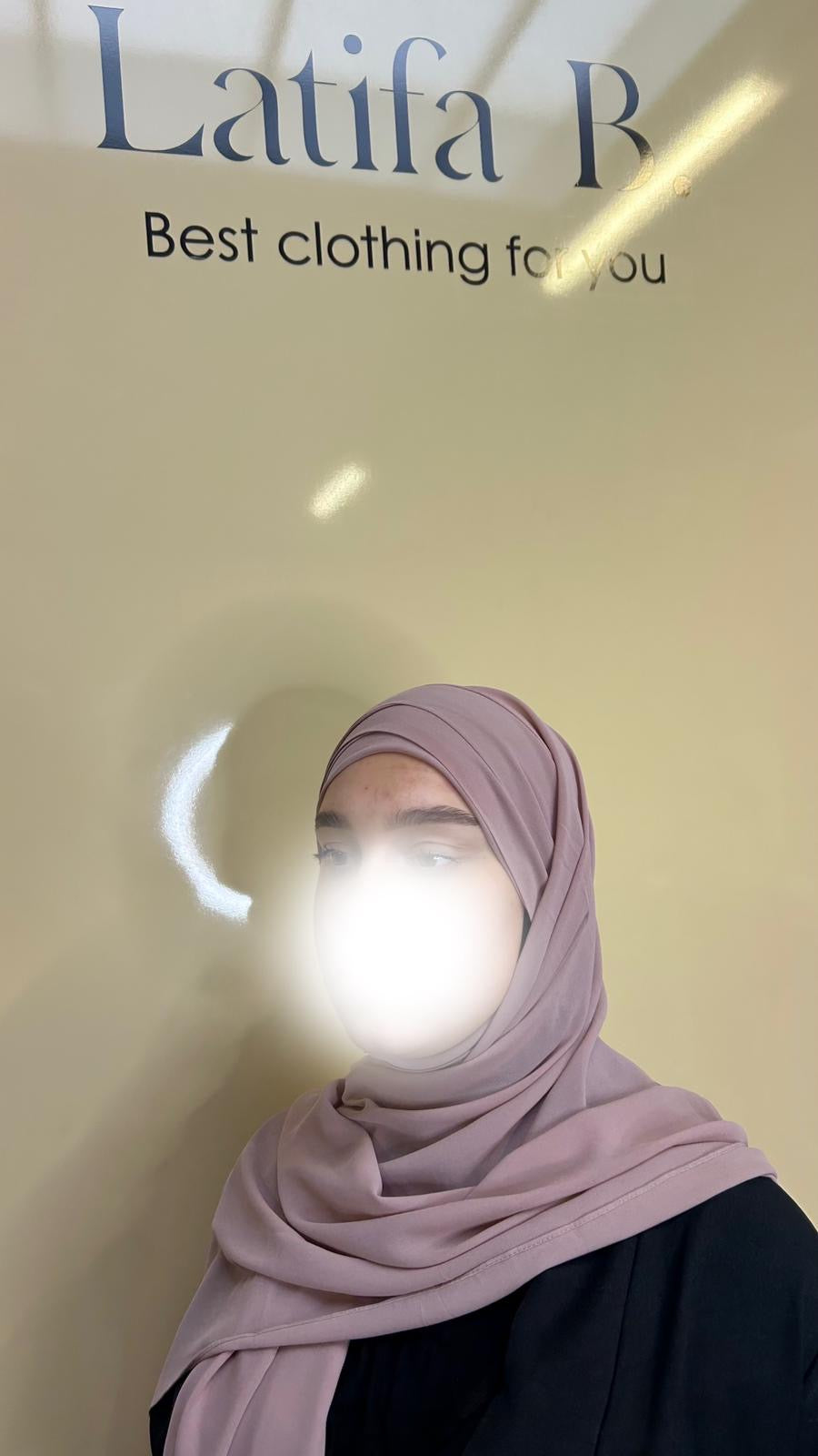 Hijab mousseline prêt à enfiler