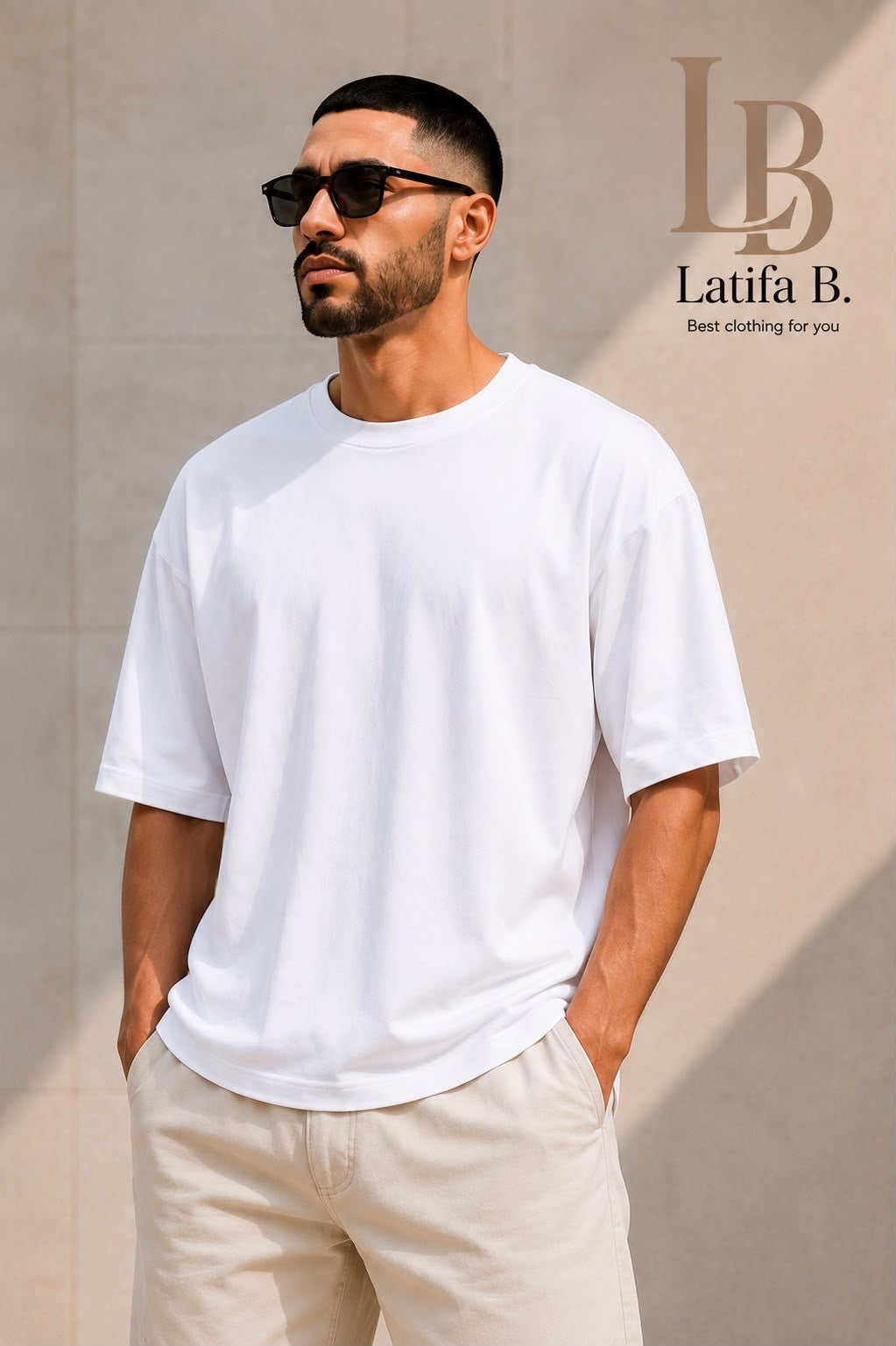 T-shirt Oversize Homme en Coton