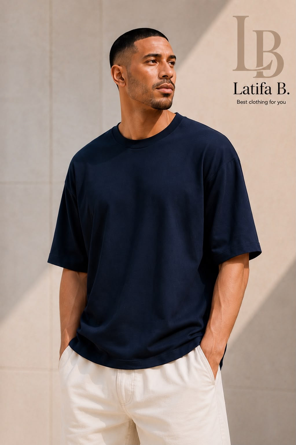 T-shirt Oversize Homme en Coton