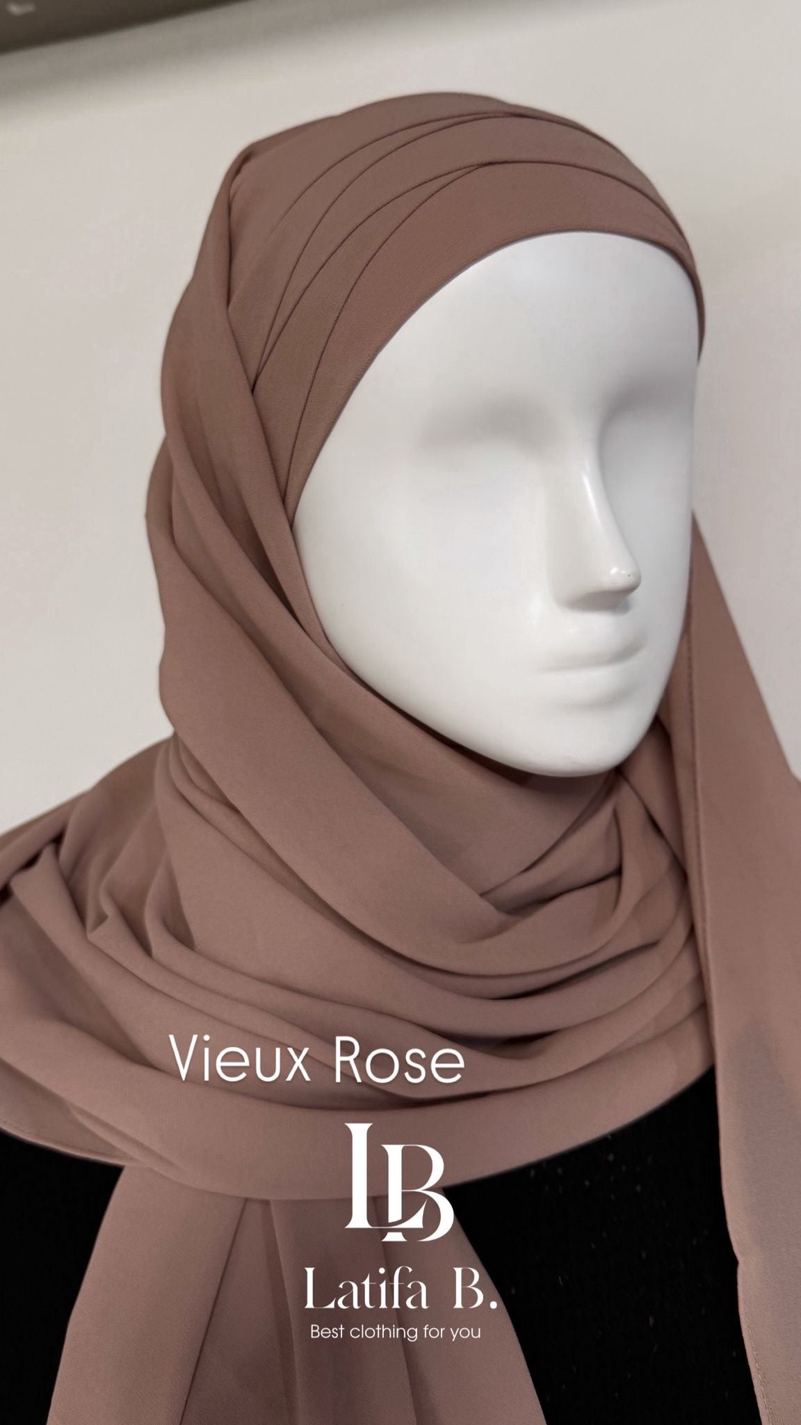 Hijab mousseline prêt à enfiler