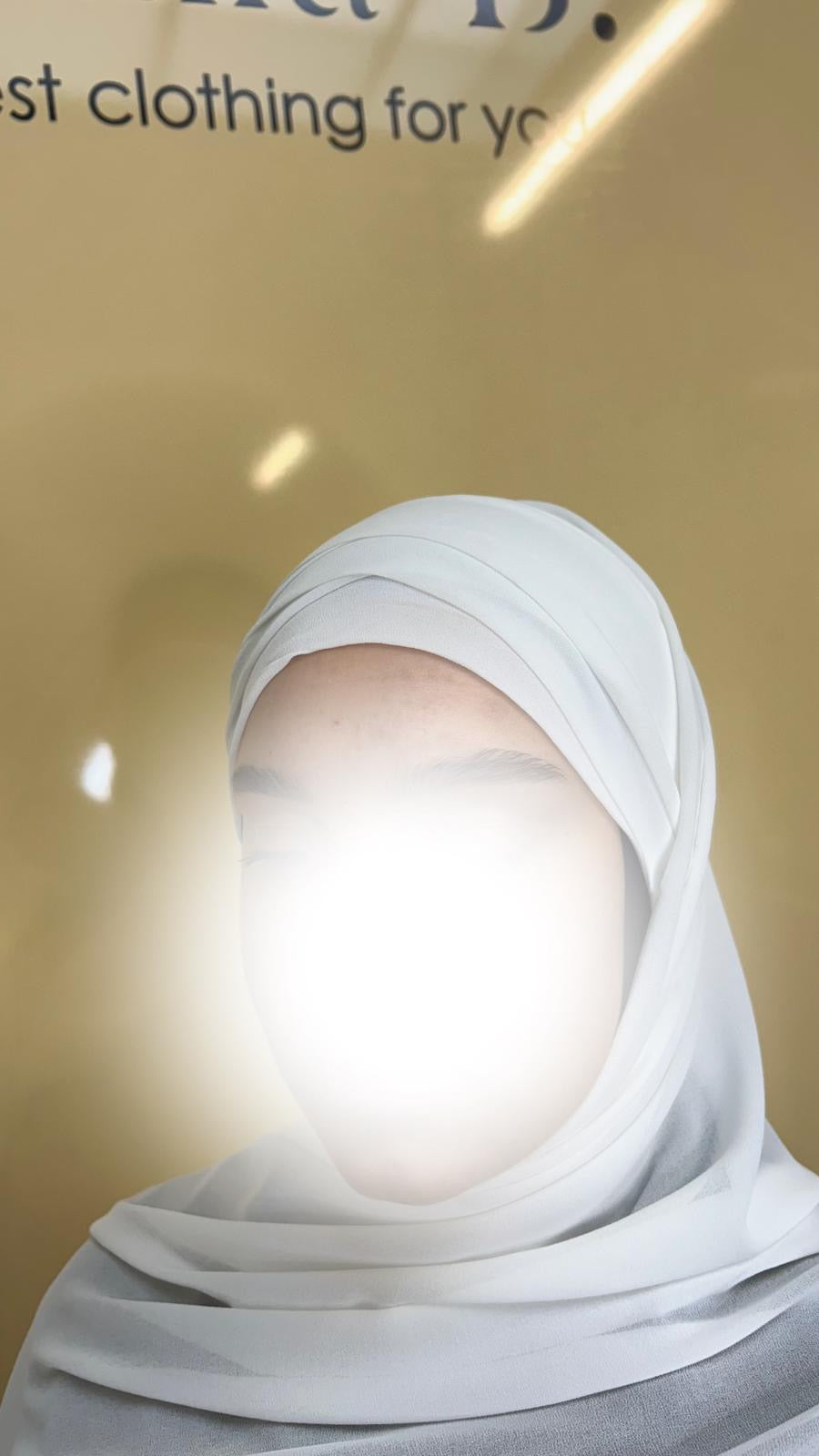 Hijab mousseline prêt à enfiler