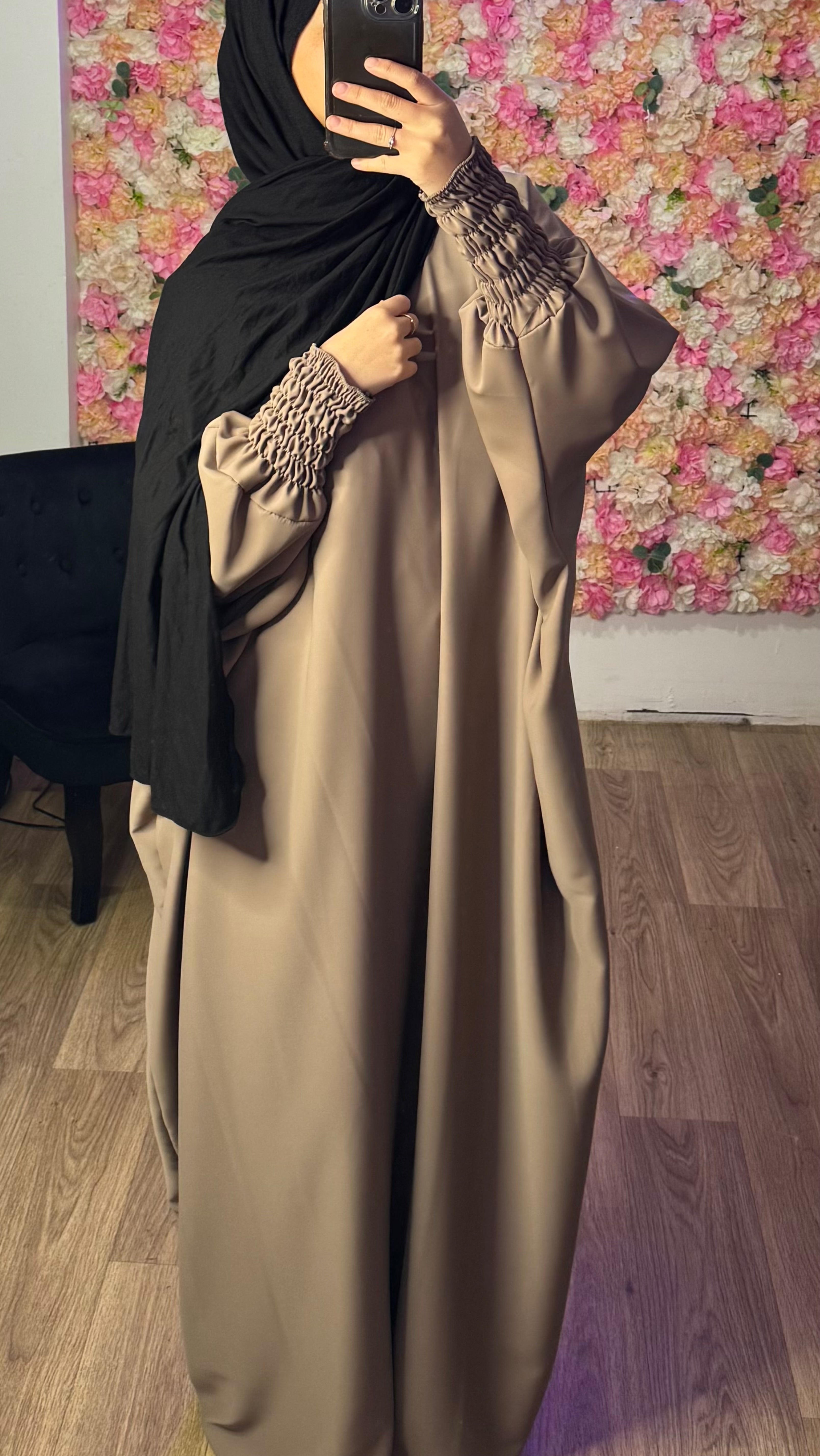 Abaya papillon manche élastique