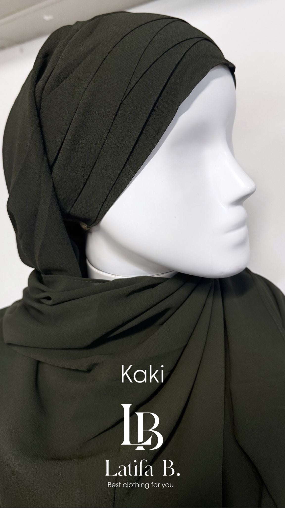 Hijab mousseline prêt à enfiler