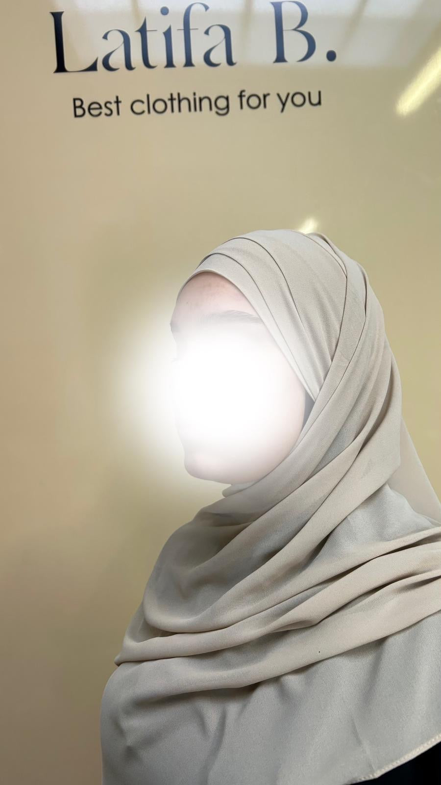 Hijab mousseline prêt à enfiler
