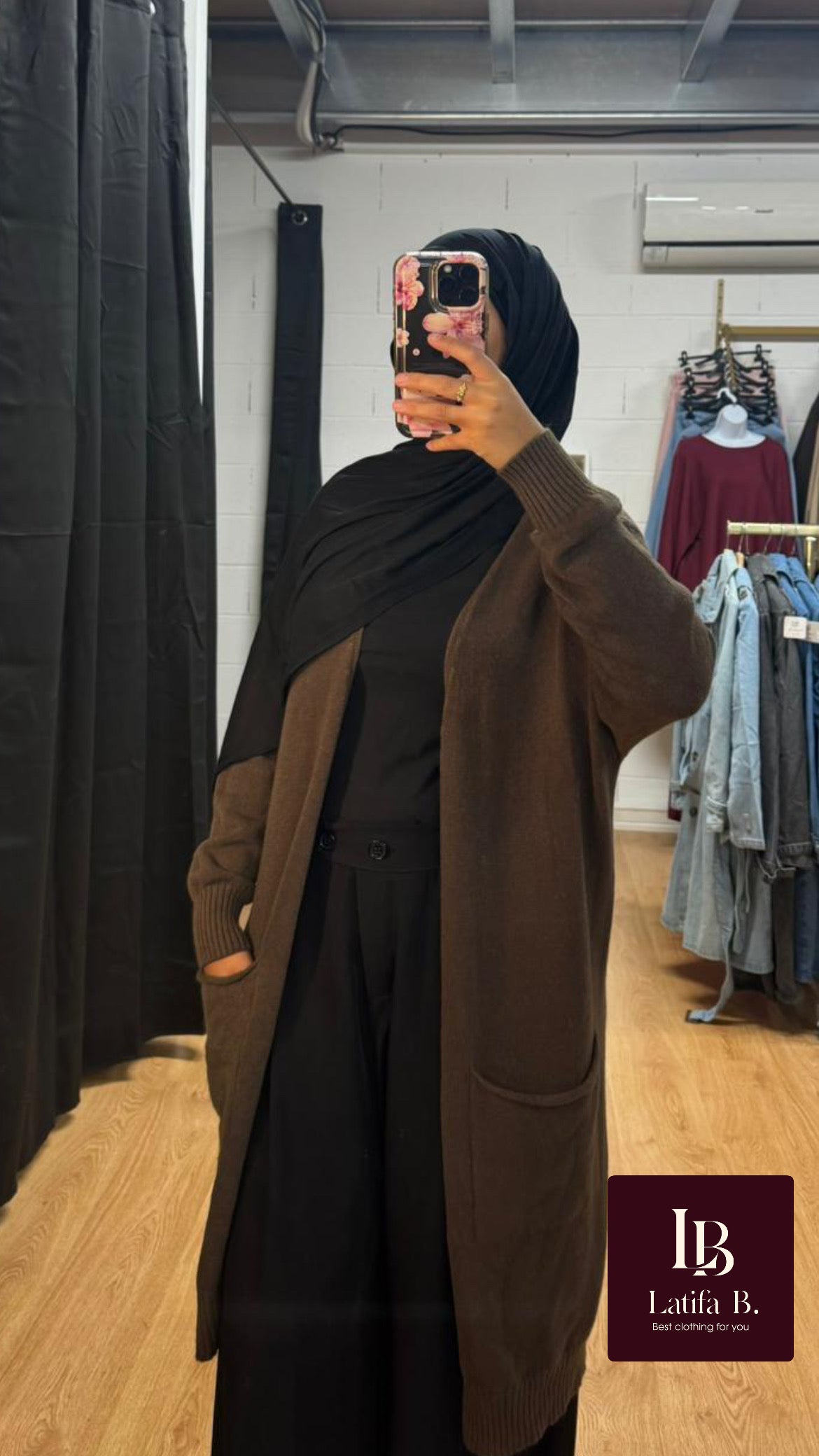 Long gilet avec poche