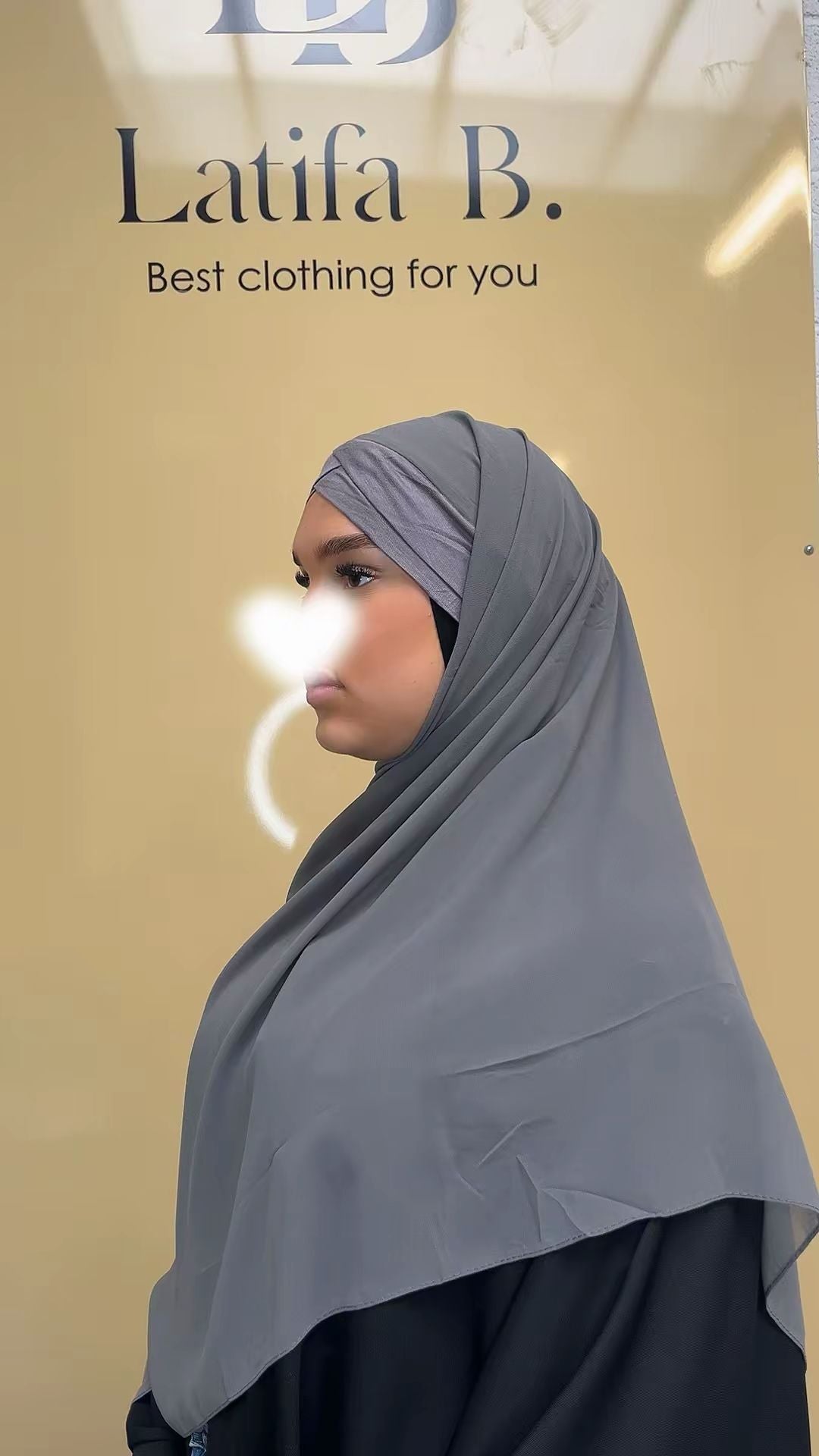 Hijab bonnet croisé châle mousseline