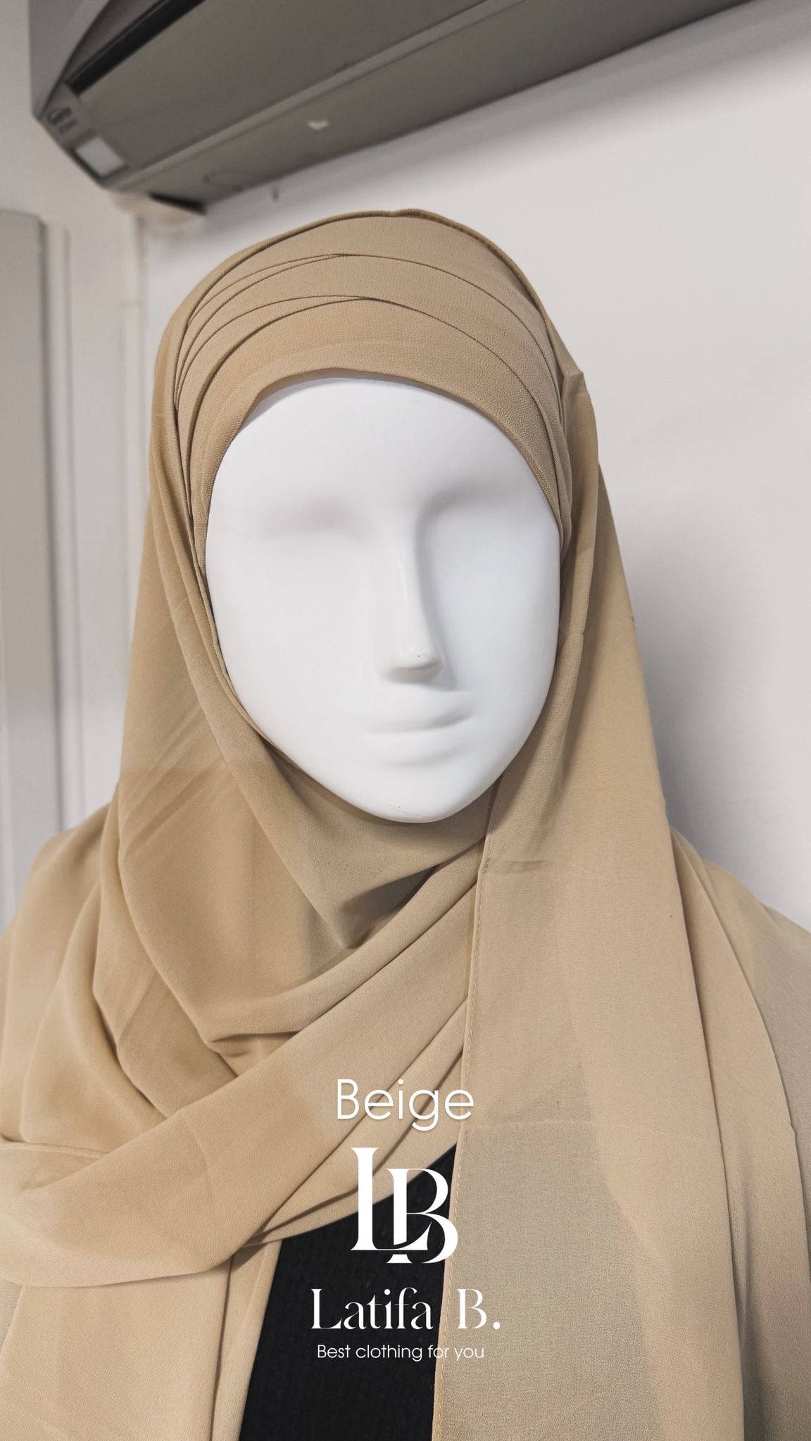 Hijab mousseline prêt à enfiler