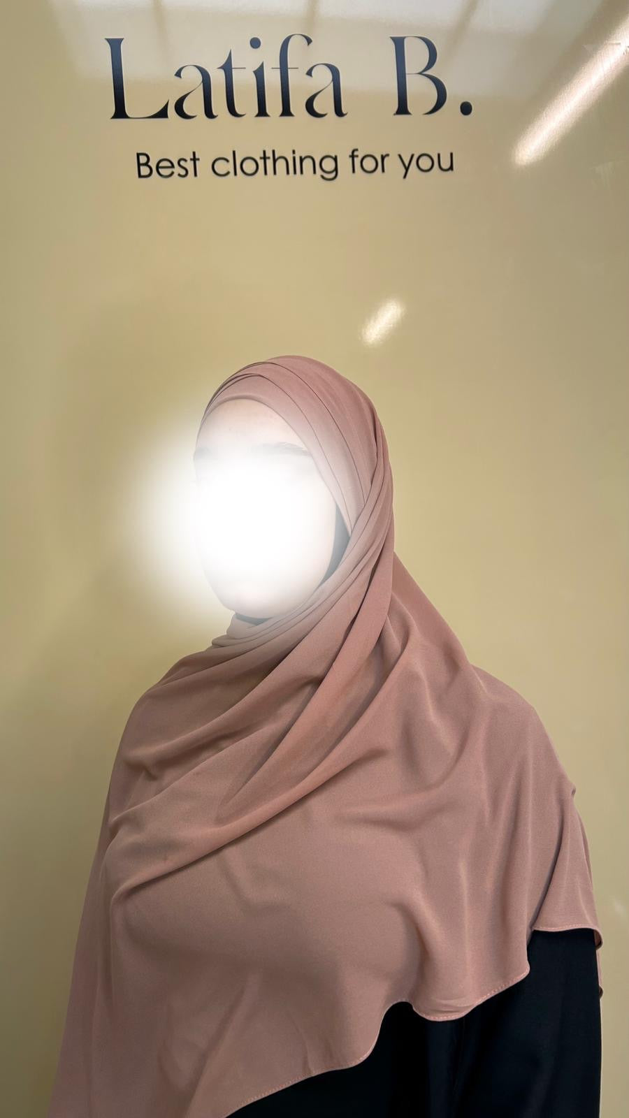 Hijab mousseline prêt à enfiler