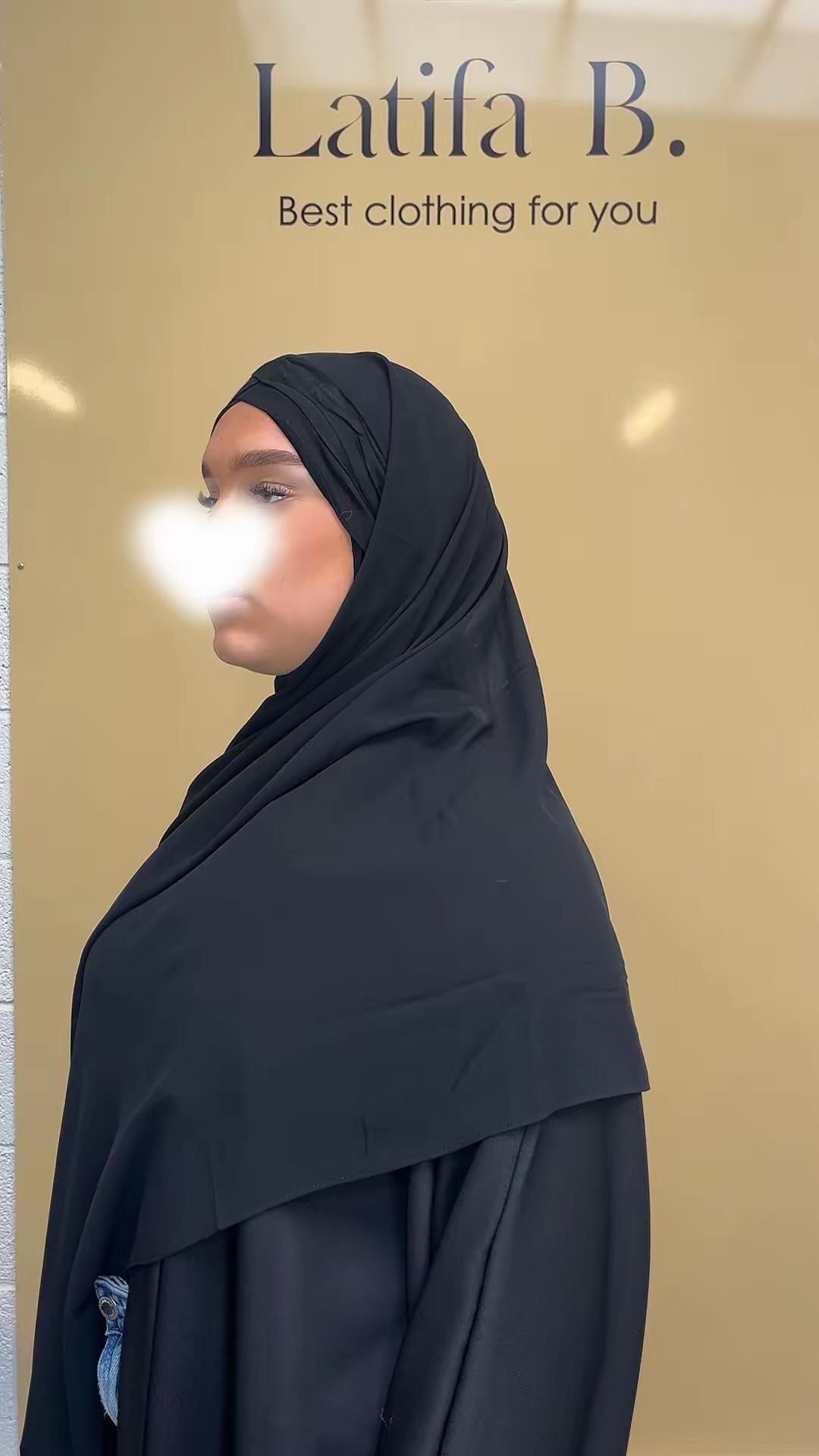 Hijab bonnet croisé châle mousseline