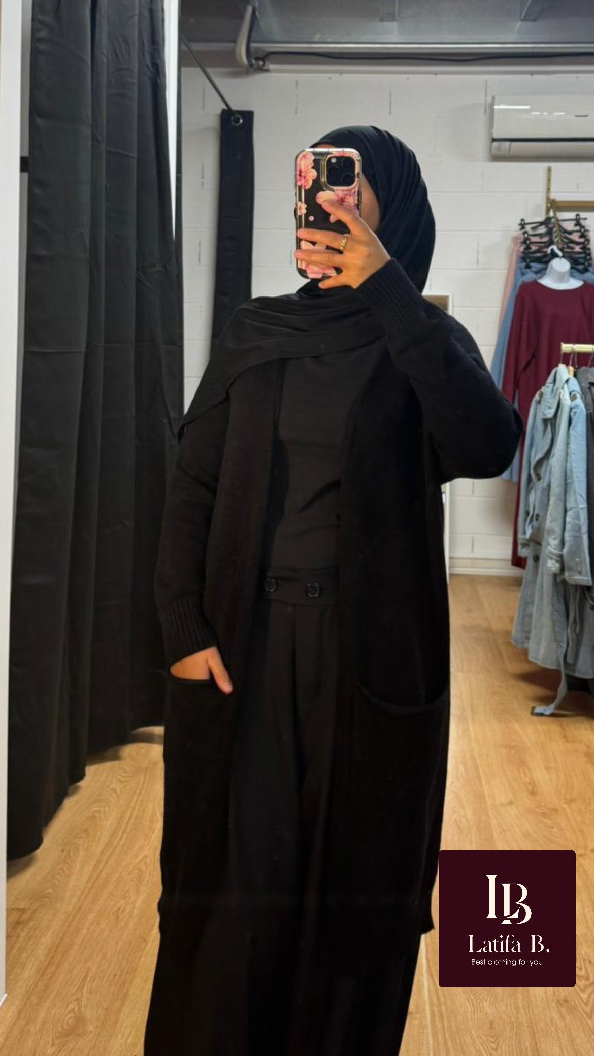 Long gilet avec poche