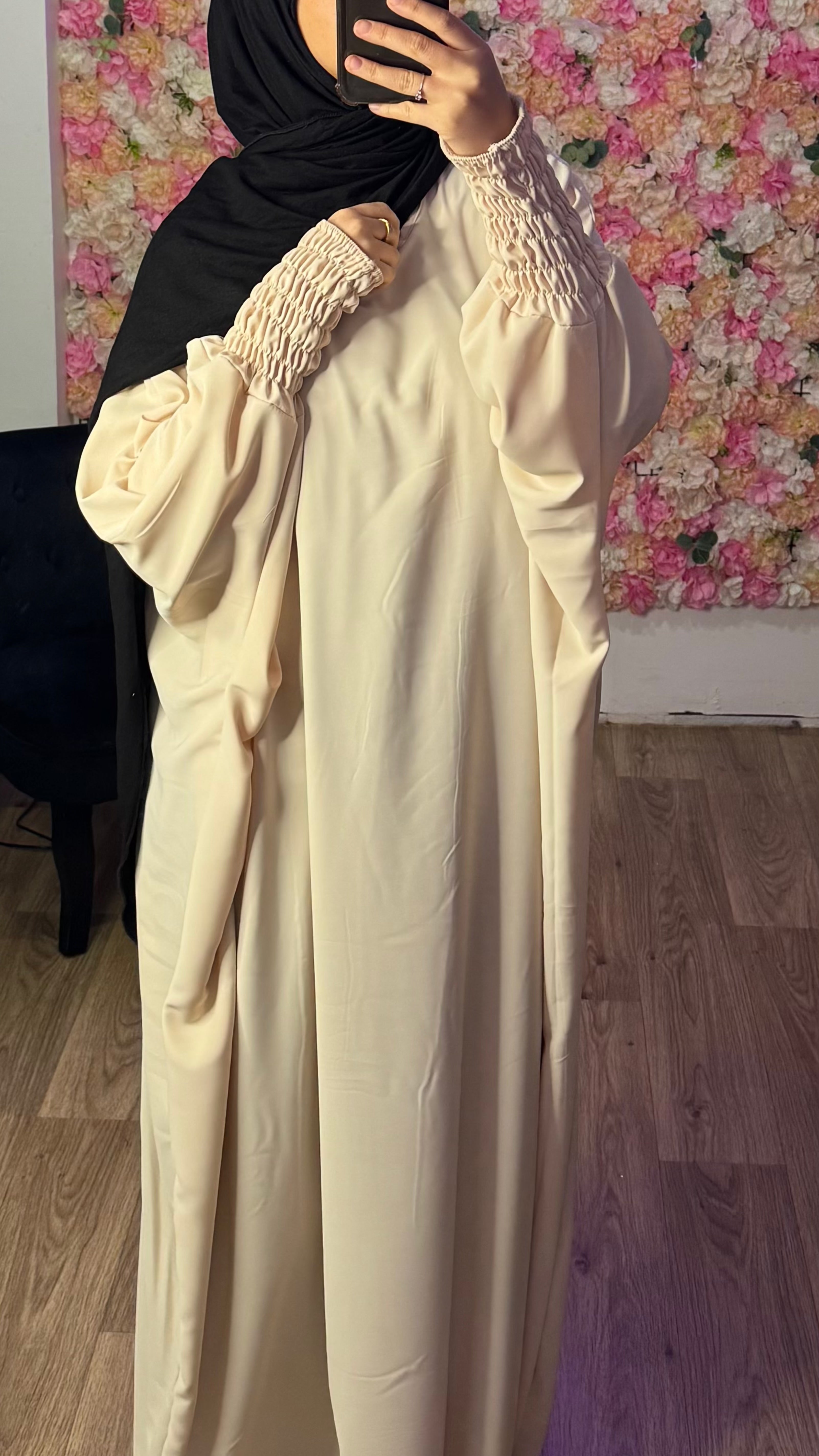 Abaya papillon manche élastique