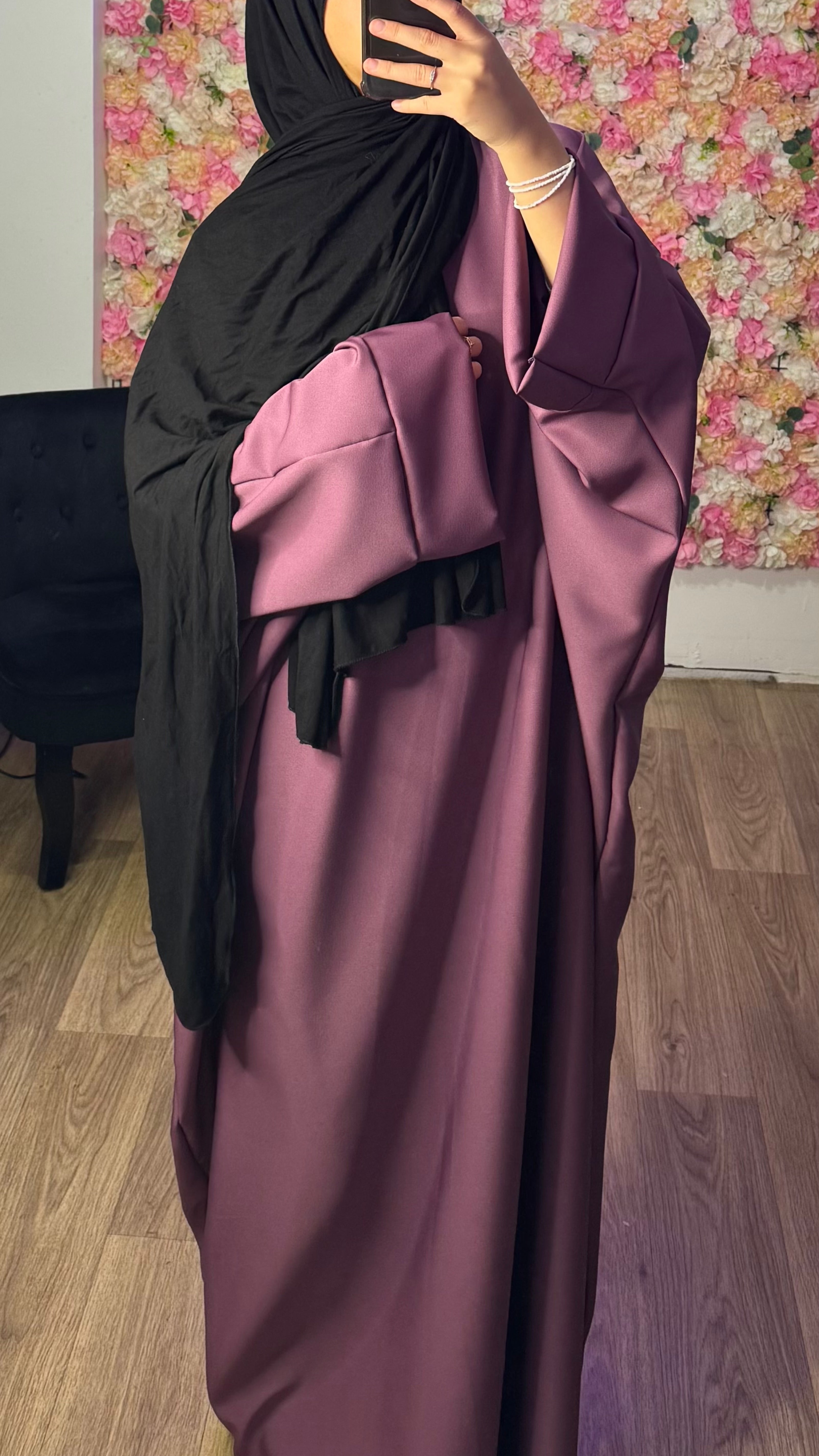Abaya papillon manche évasée