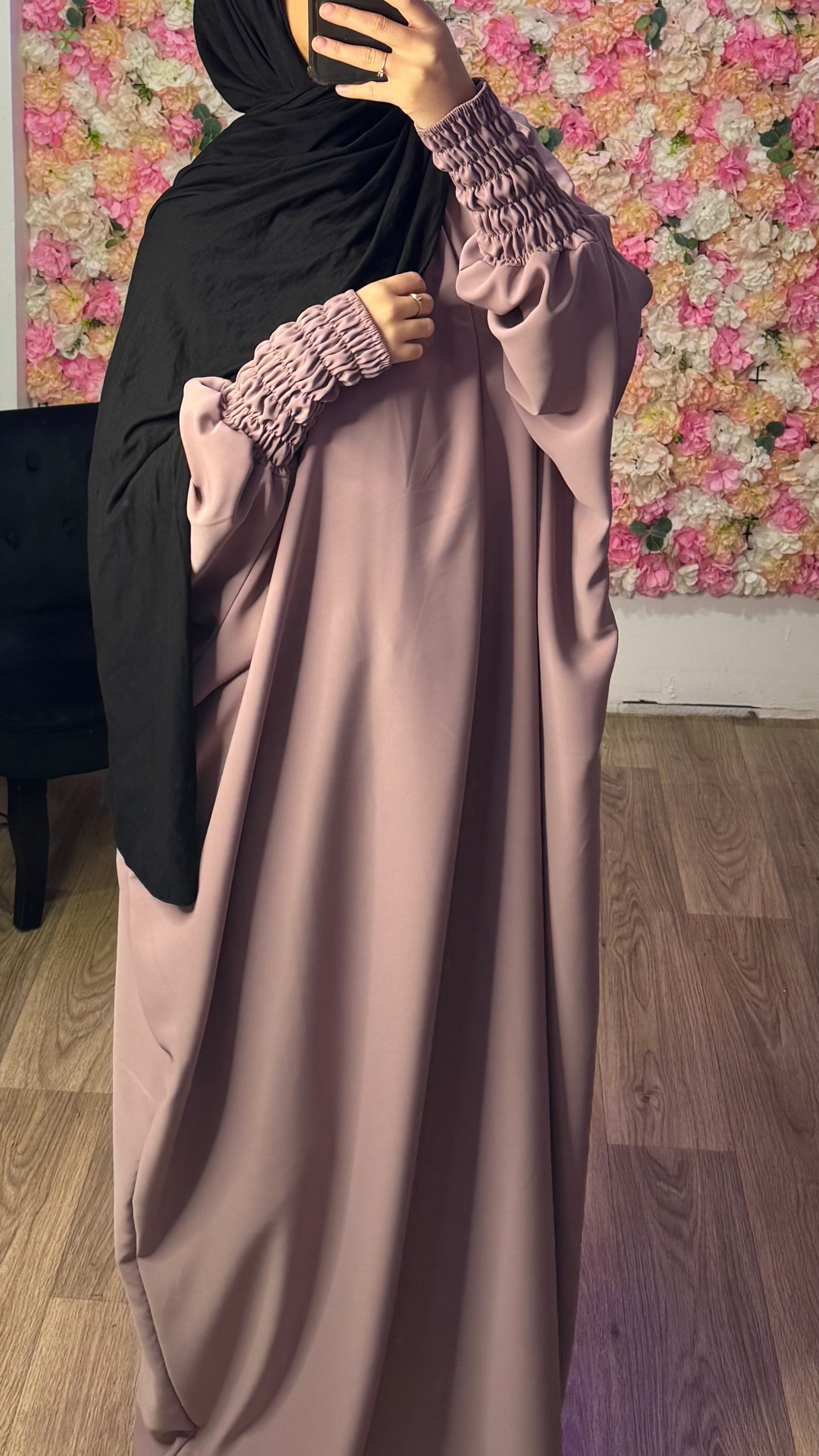 Abaya papillon manche élastique