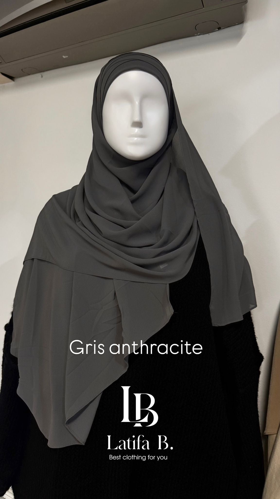 Hijab mousseline prêt à enfiler