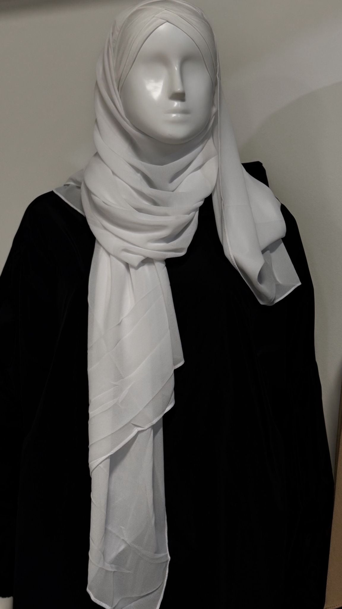 Hijab bonnet croisé châle mousseline