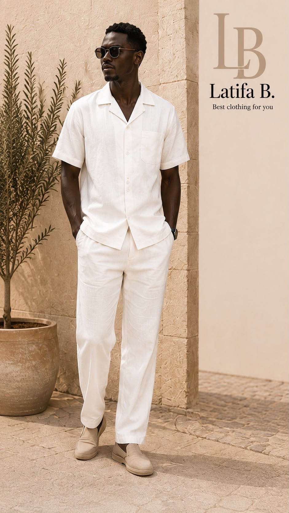 Ensemble Homme Chemise & Pantalon 100 % Coton