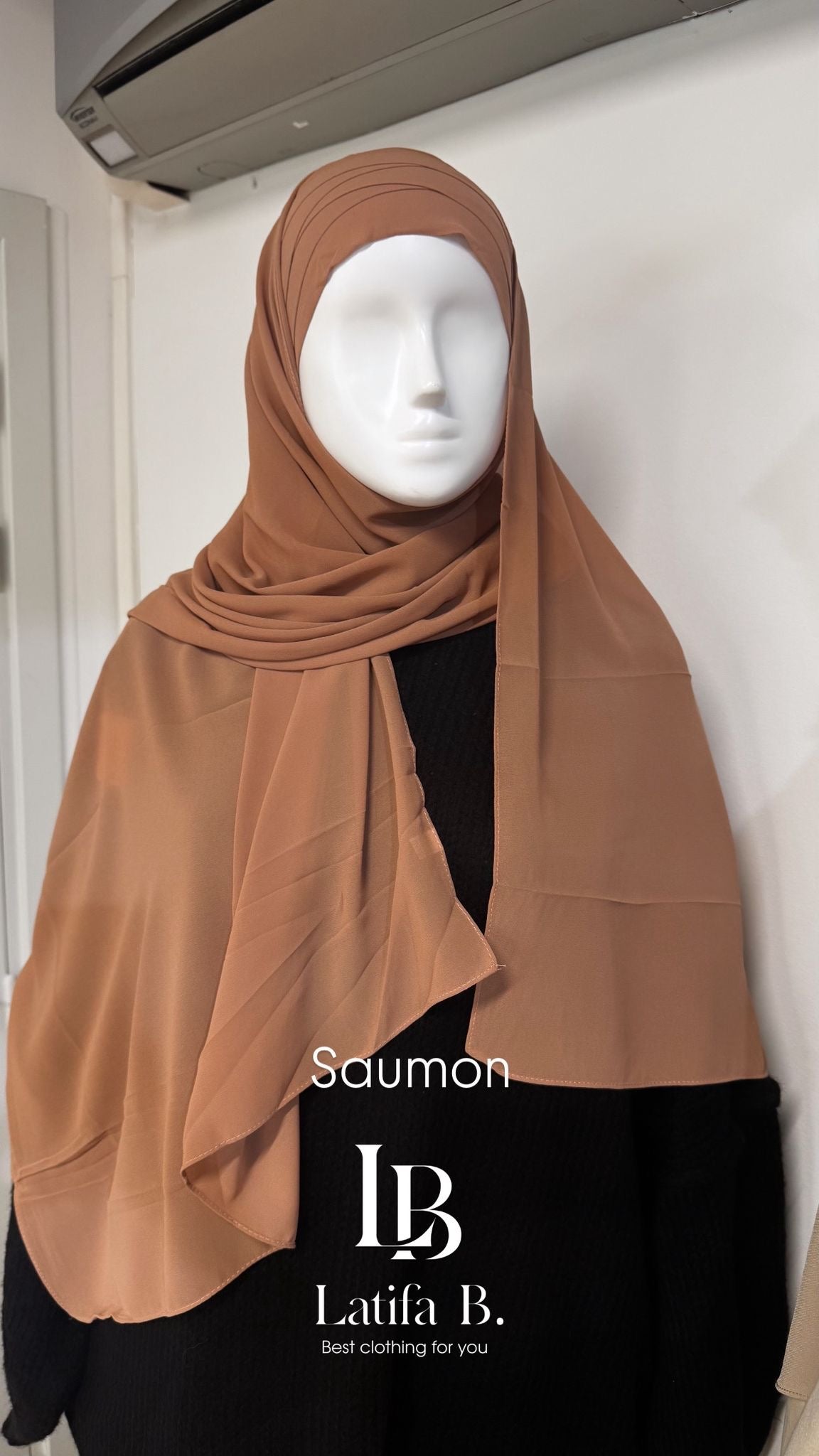 Hijab mousseline prêt à enfiler
