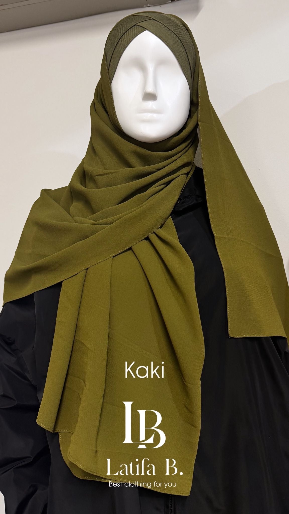 Hijab bonnet croisé châle mousseline