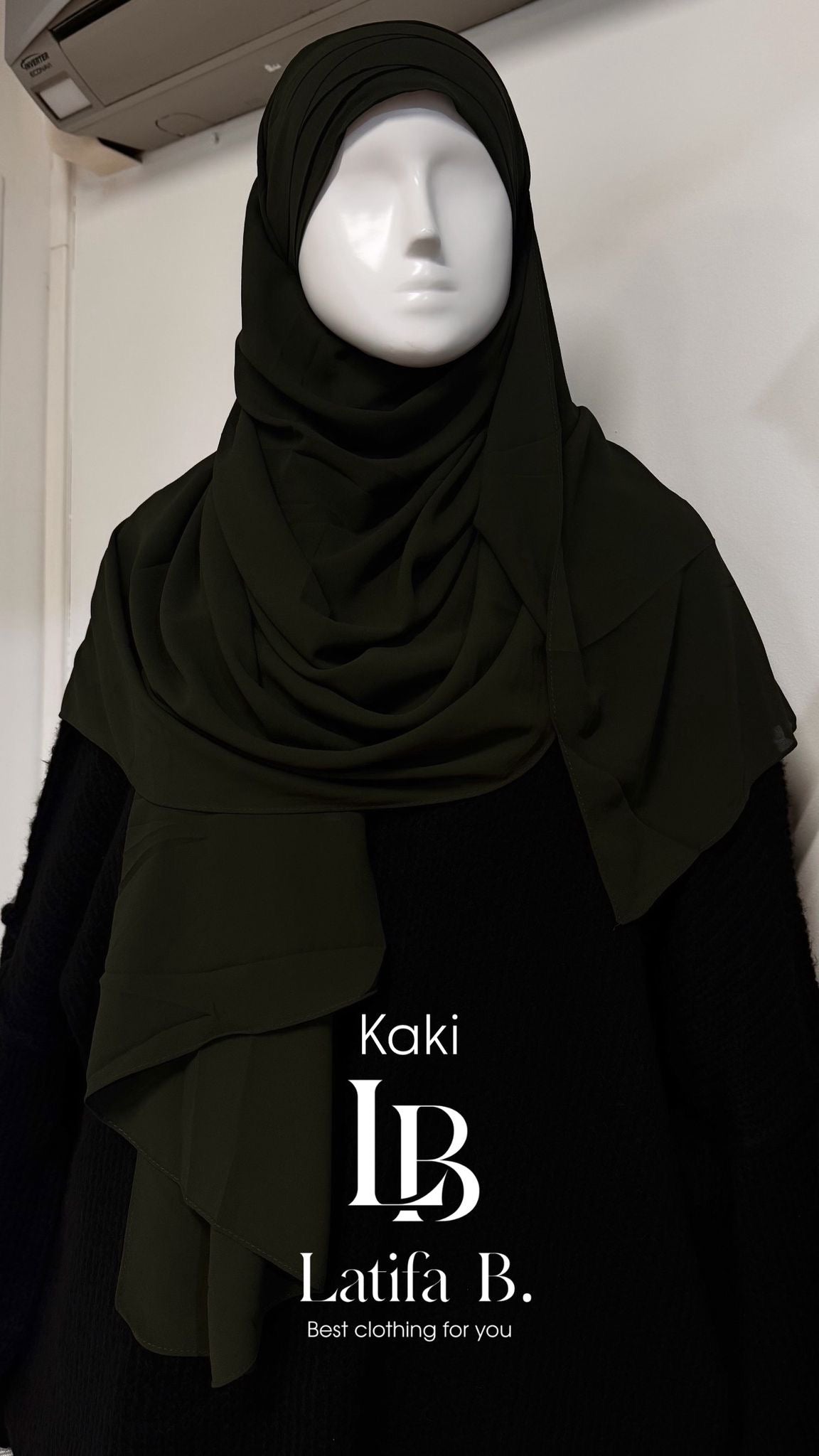 Hijab mousseline prêt à enfiler