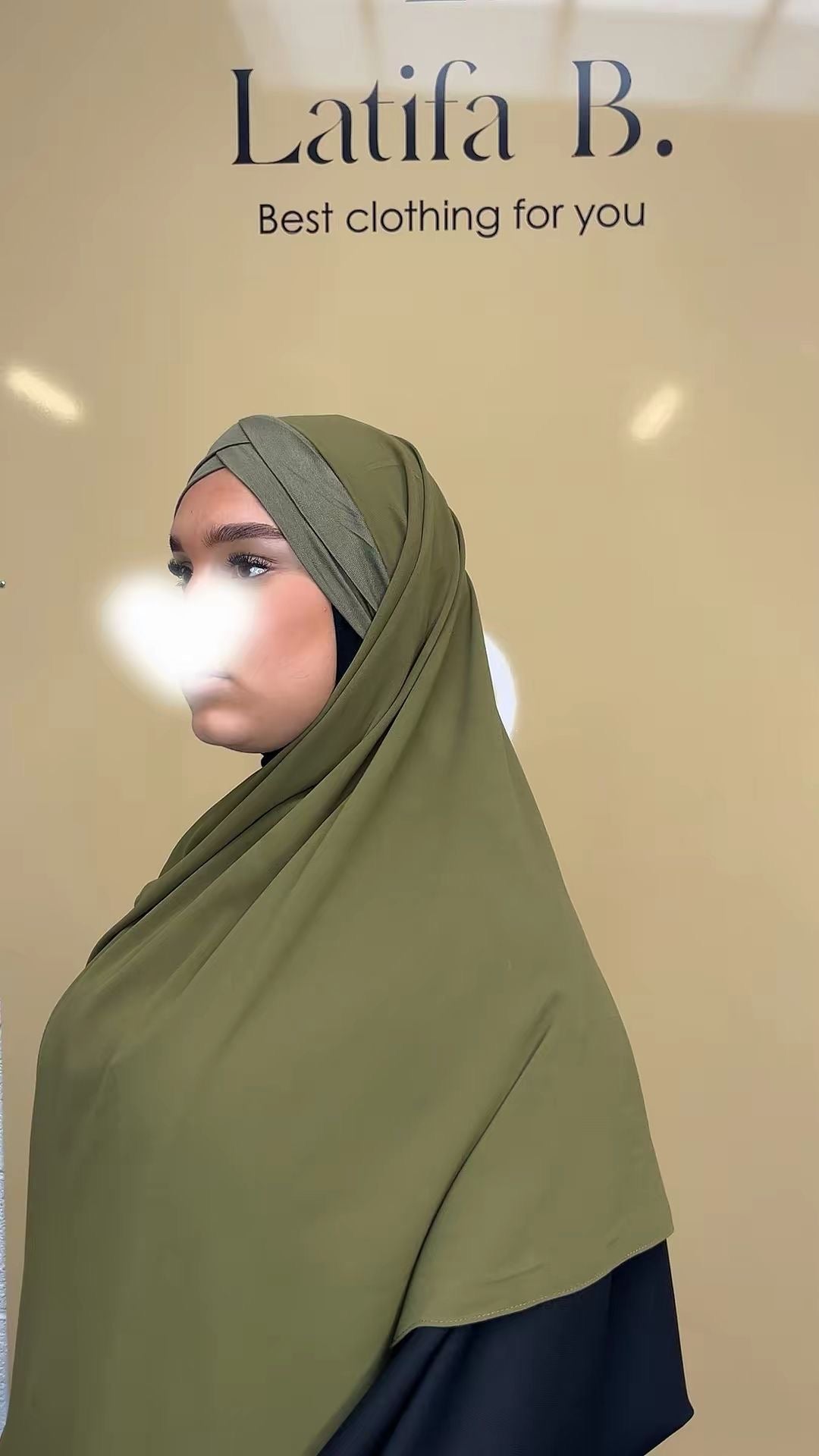 Hijab bonnet croisé châle mousseline