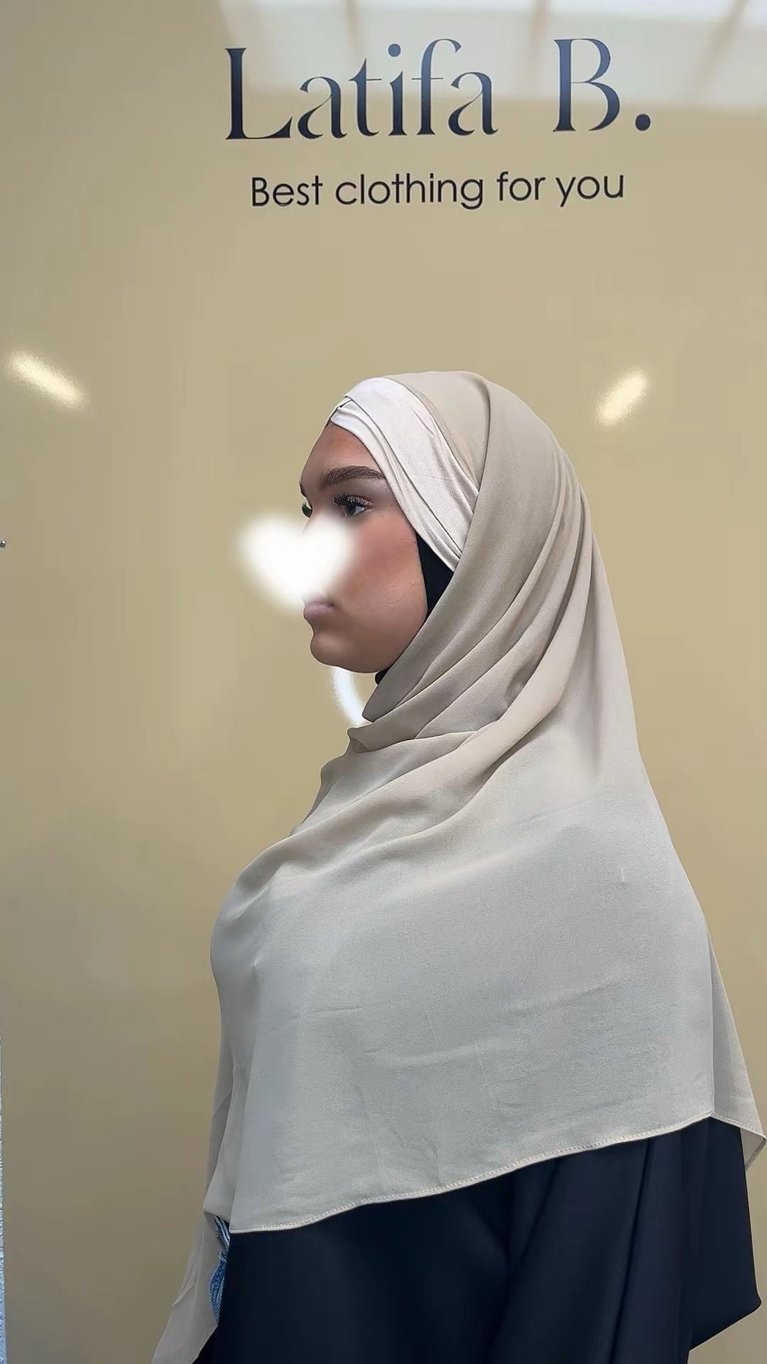 Hijab bonnet croisé châle mousseline