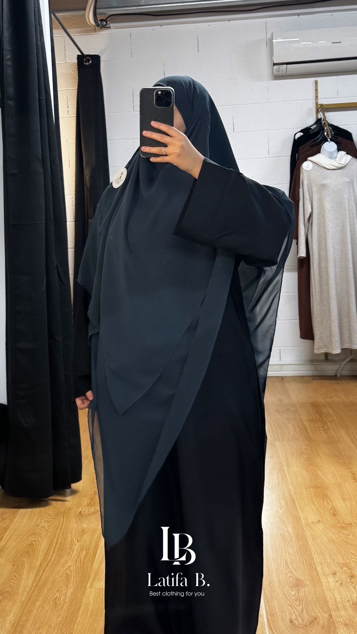 Khimar mousseline 3 voiles