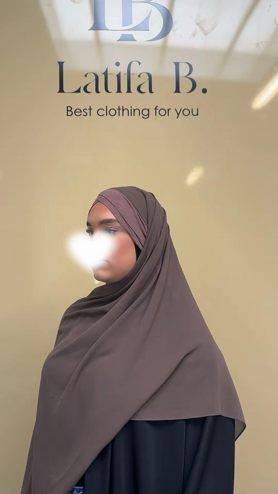 Hijab bonnet croisé châle mousseline