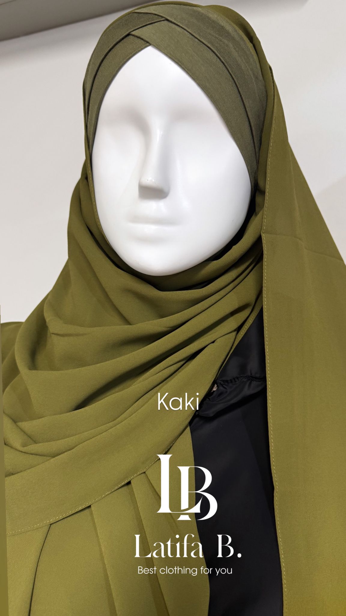 Hijab bonnet croisé châle mousseline
