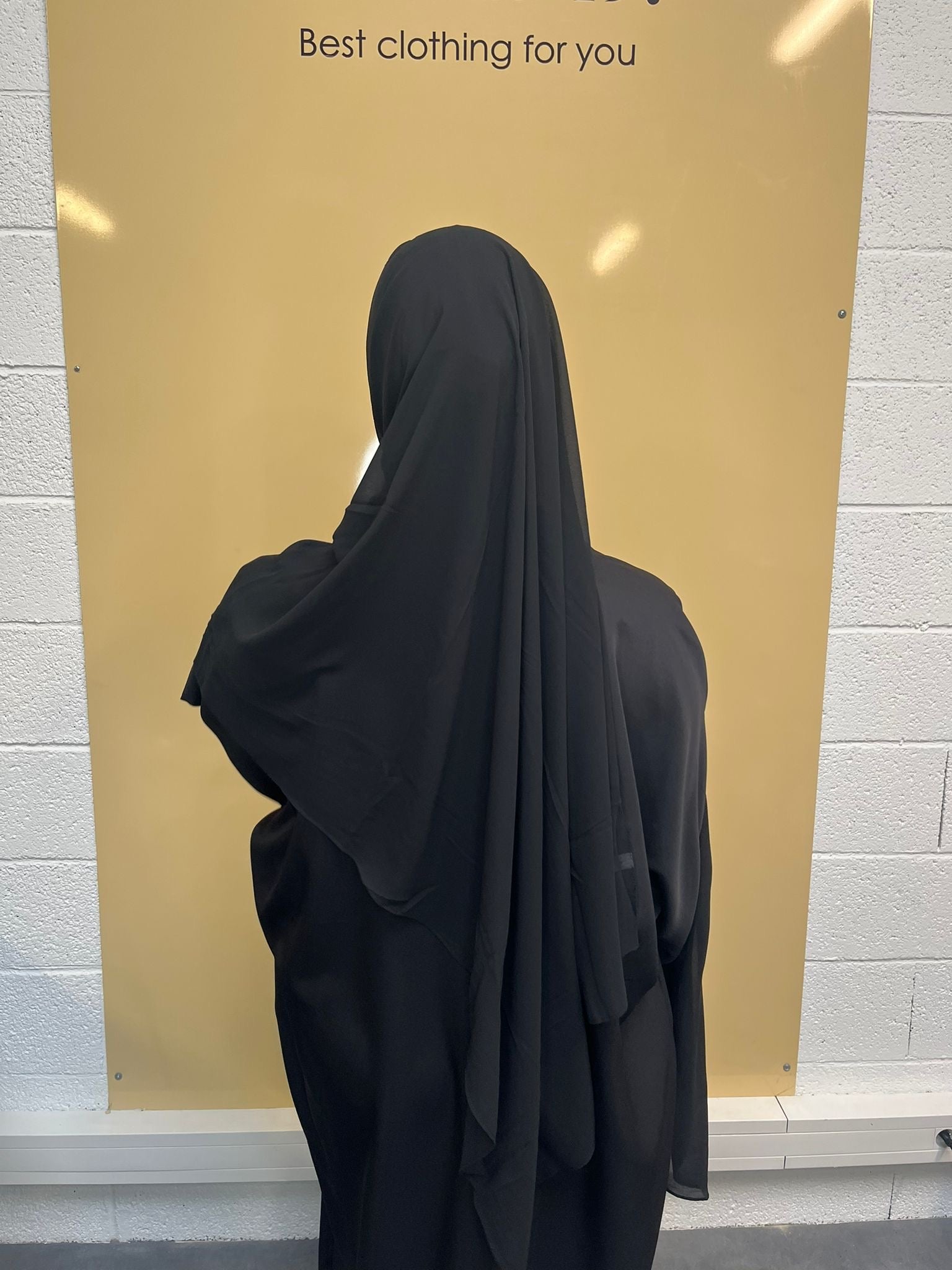 Hijab bonnet croisé châle mousseline