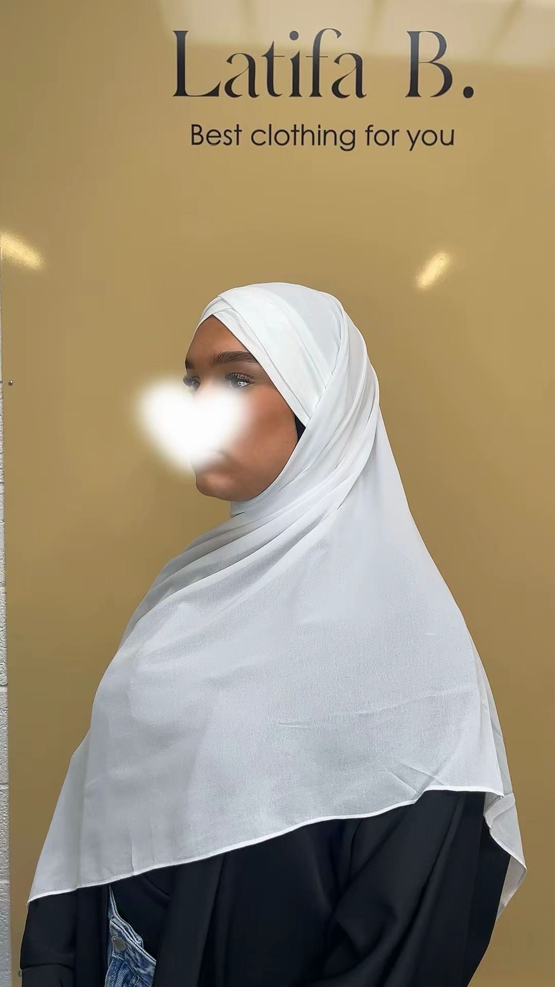 Hijab bonnet croisé châle mousseline