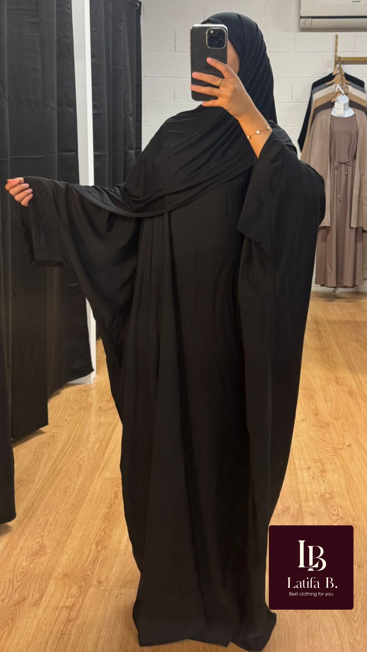 Abaya papillon grande taille
