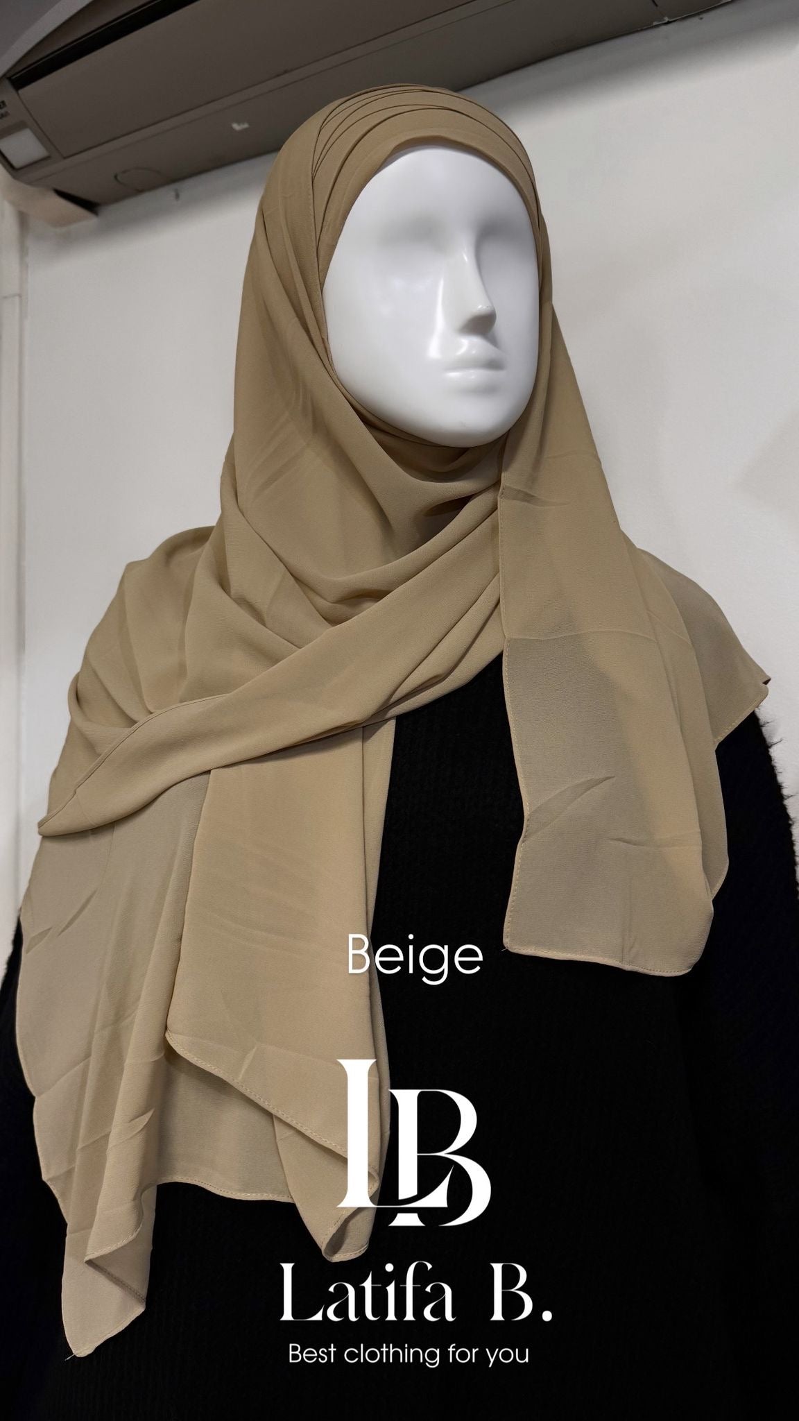 Hijab mousseline prêt à enfiler
