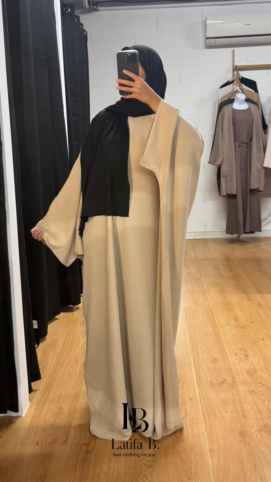 Abaya papillon grande taille