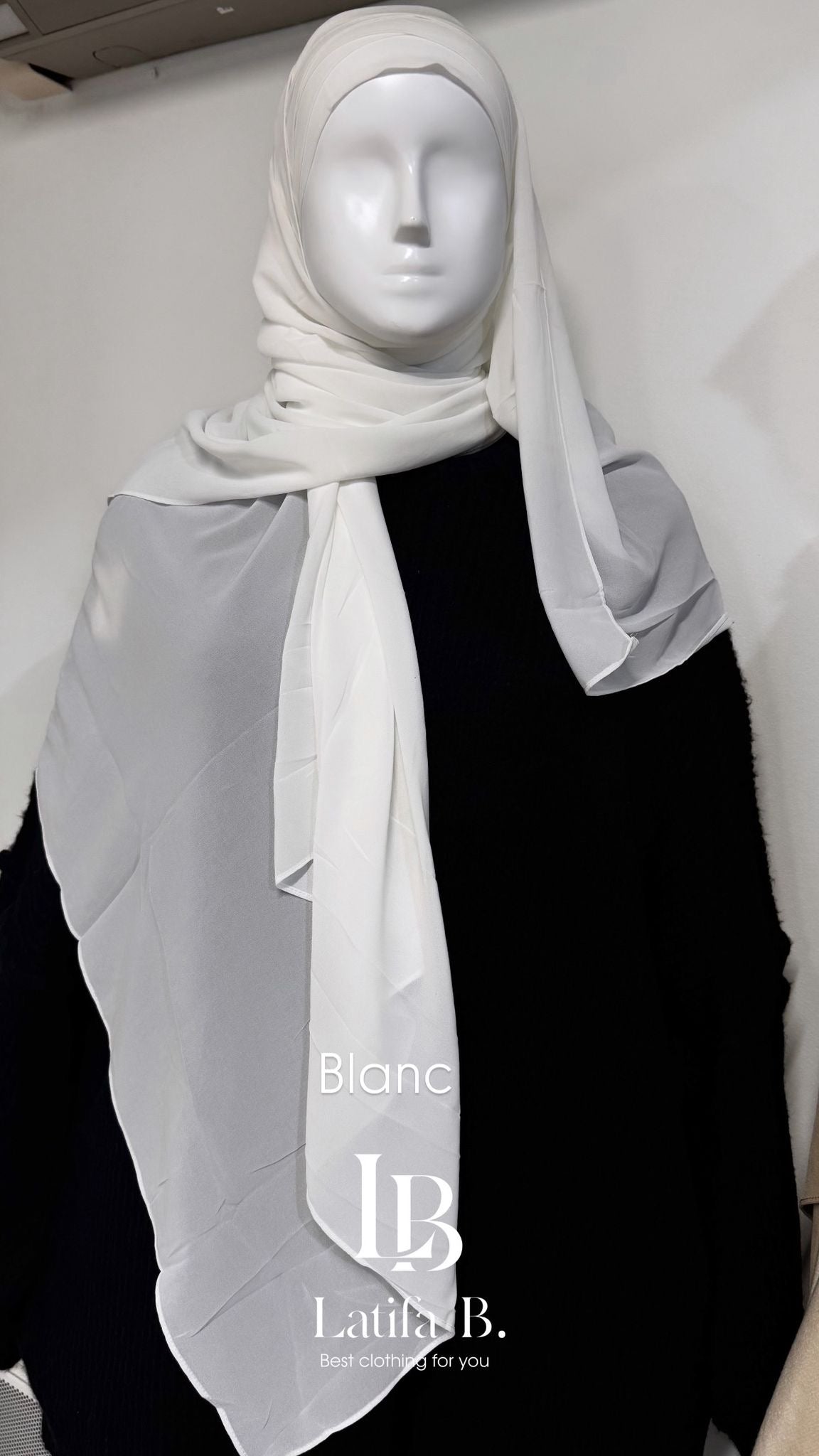 Hijab mousseline prêt à enfiler
