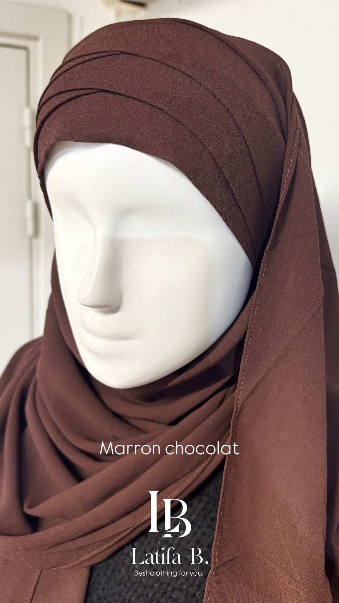 Hijab mousseline prêt à enfiler