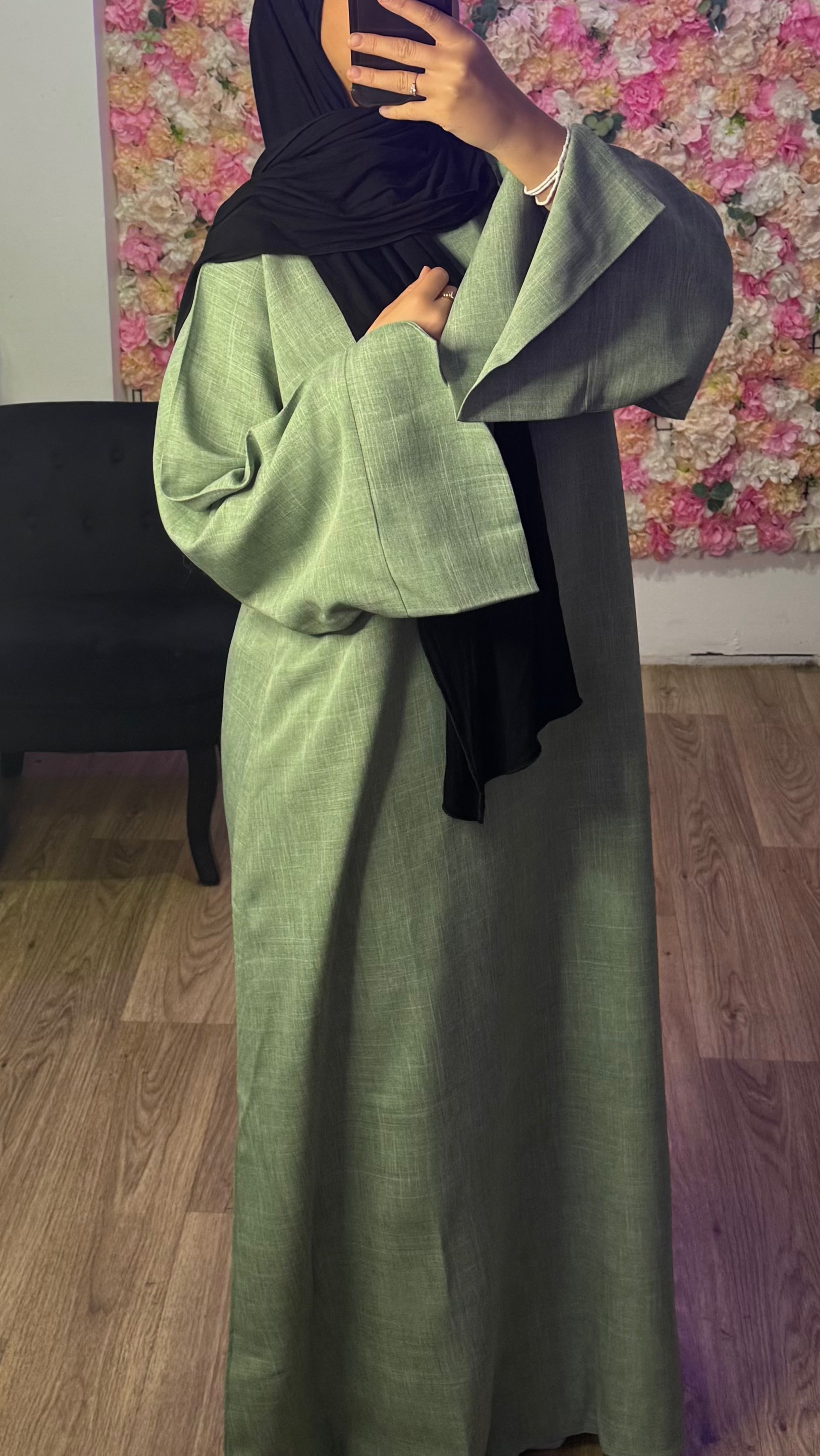 Abaya effet lin Premium