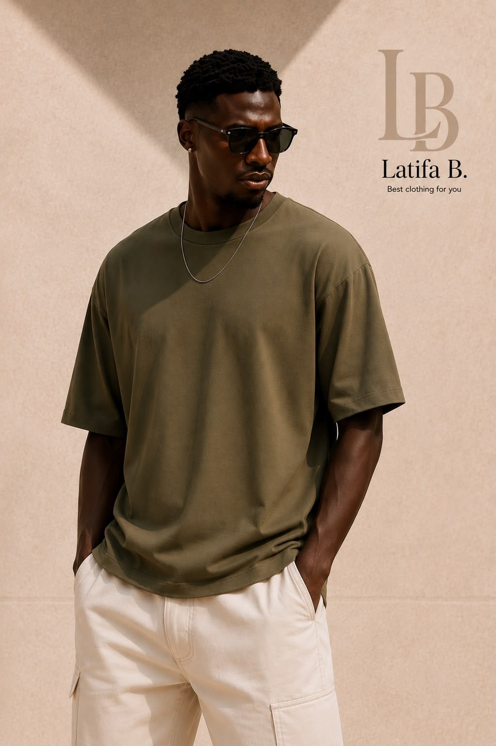 T-shirt Oversize Homme en Coton