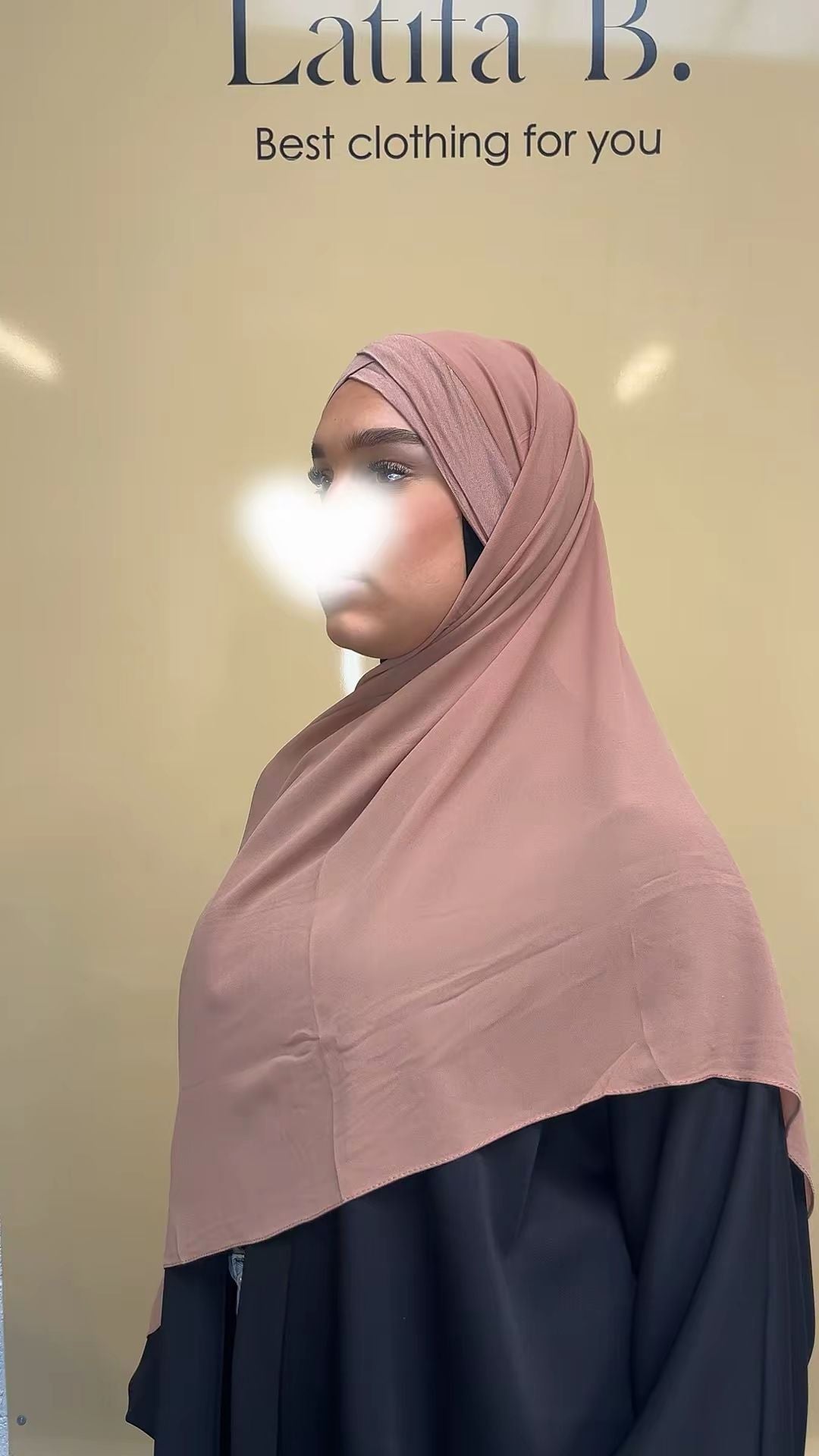 Hijab bonnet croisé châle mousseline